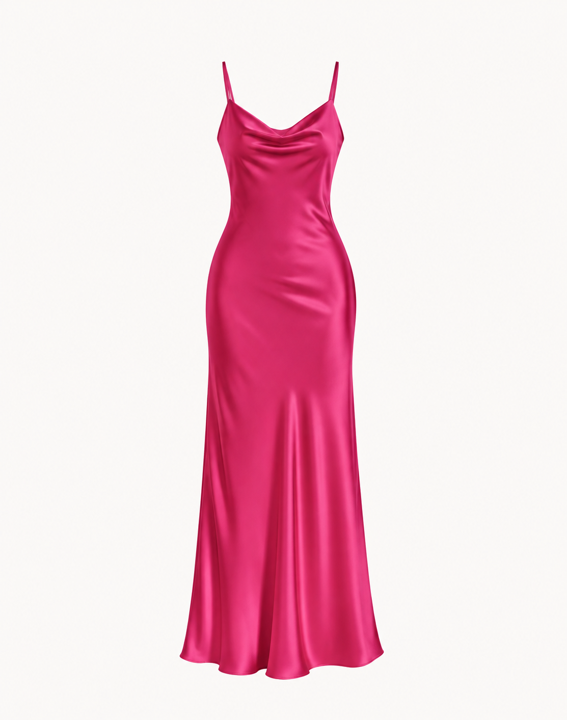 Essential Satin Cowl-Neck Slip Dress
