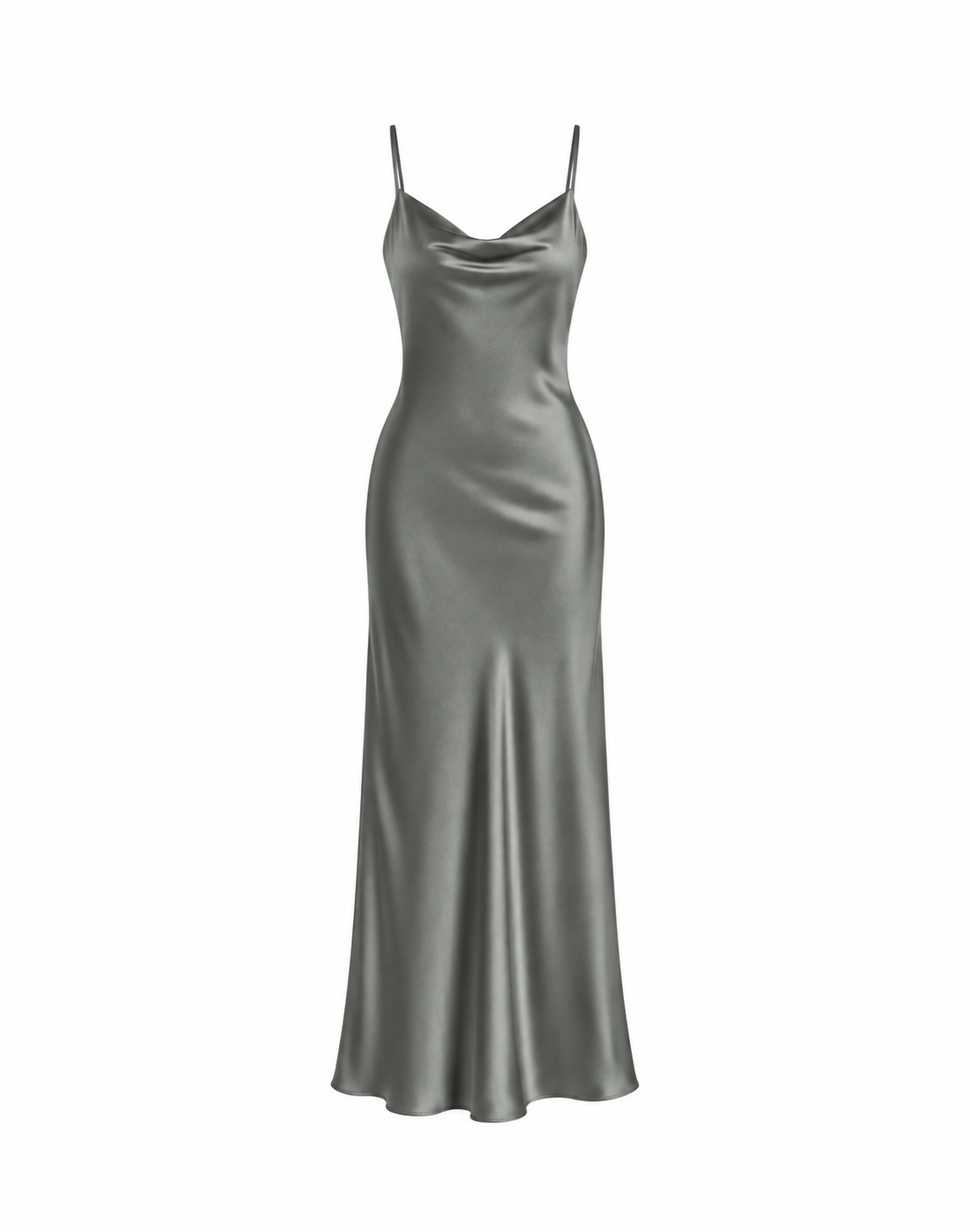 Essential Satin Cowl-Neck Slip Dress