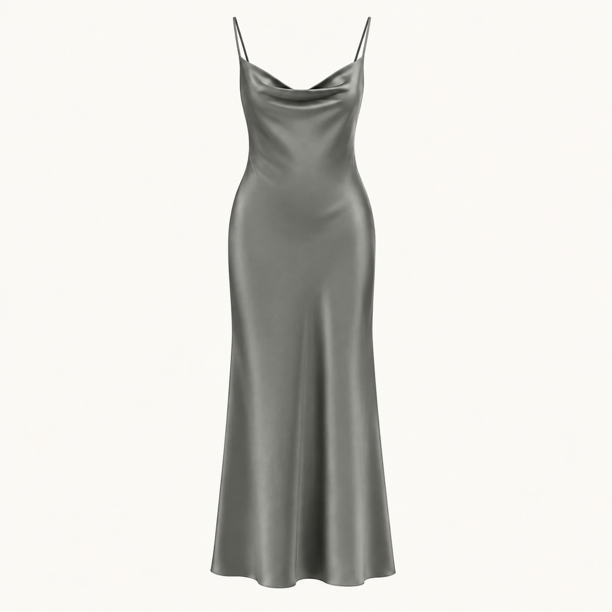 Essential Satin Cowl-Neck Slip Dress