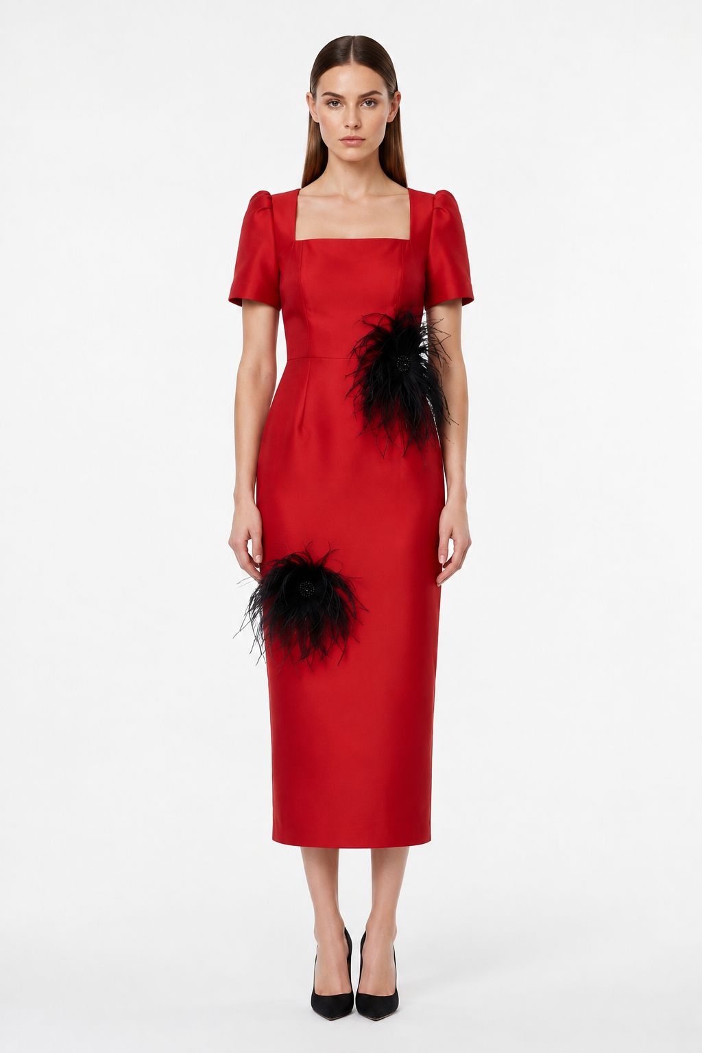 Amahle Feather Embellished Dress