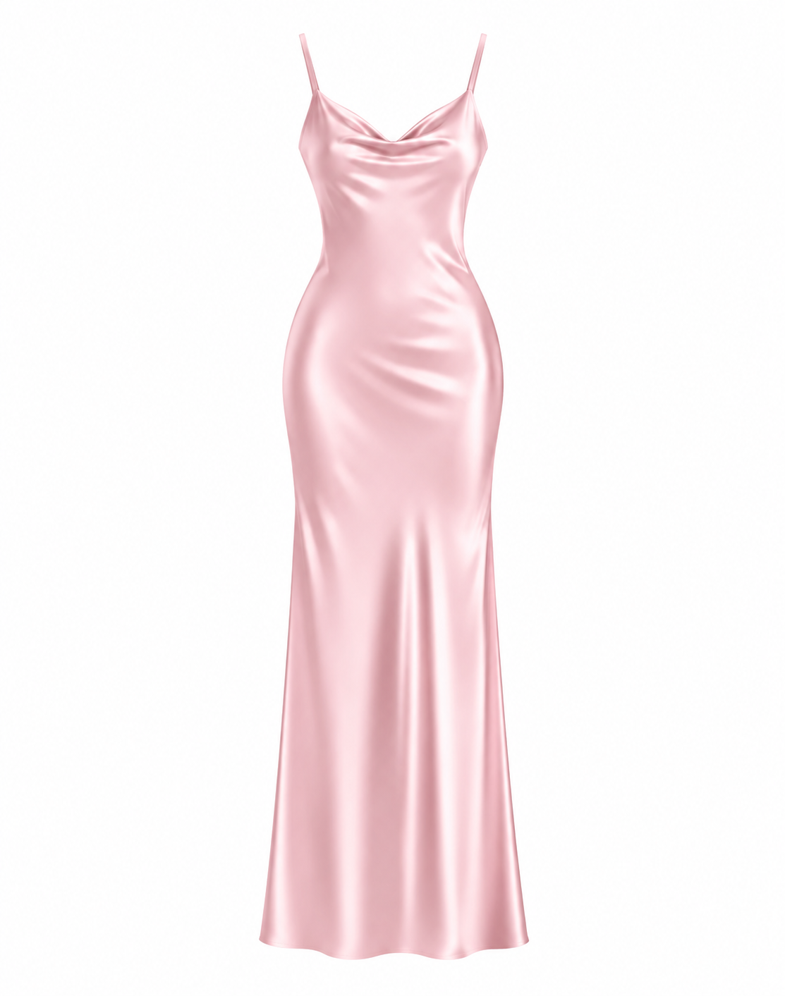 Essential Satin Cowl-Neck Slip Dress