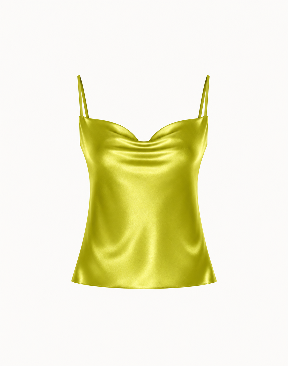 Essentials - Satin Cowl-Neck Top
