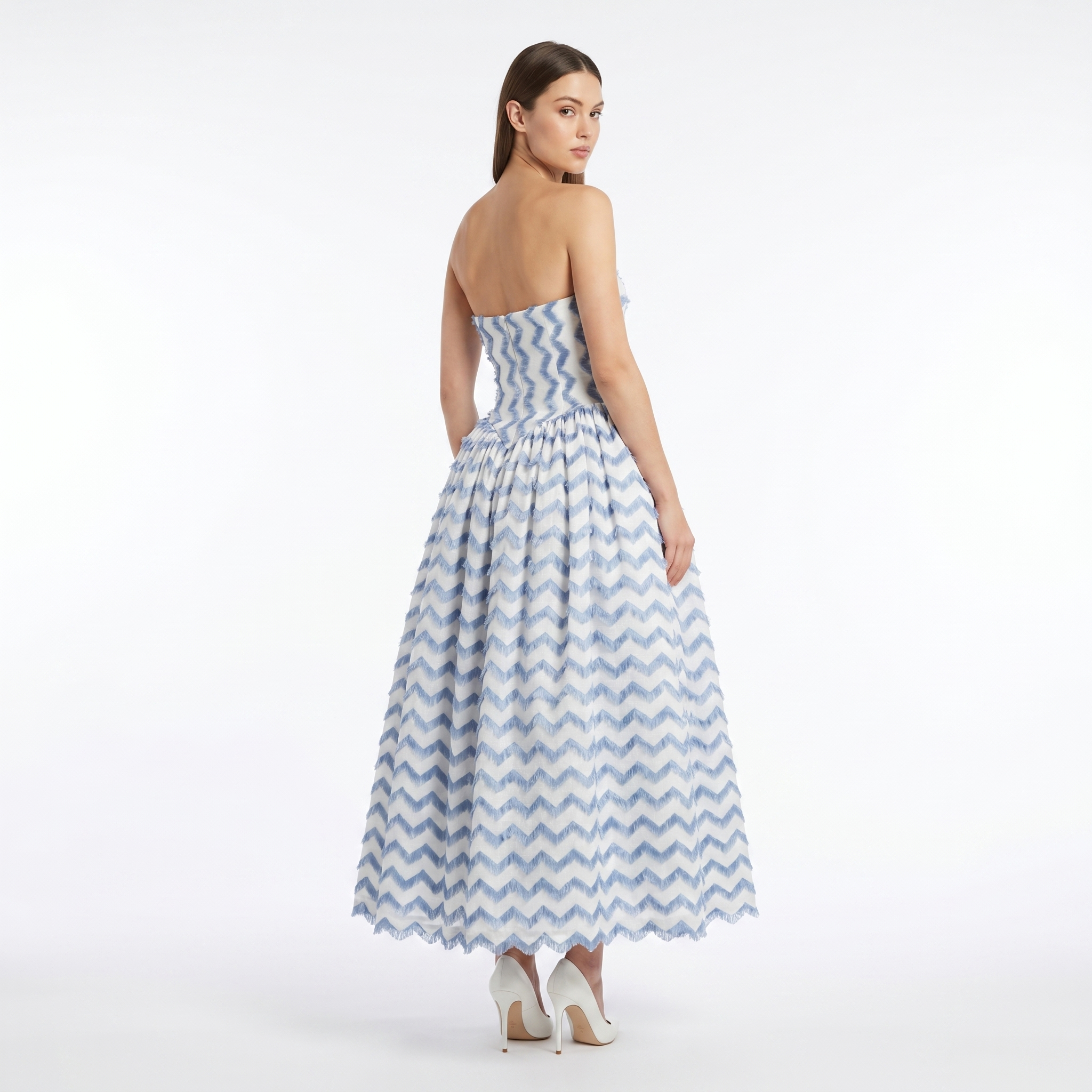 Chevron Fringe Corset Dress
