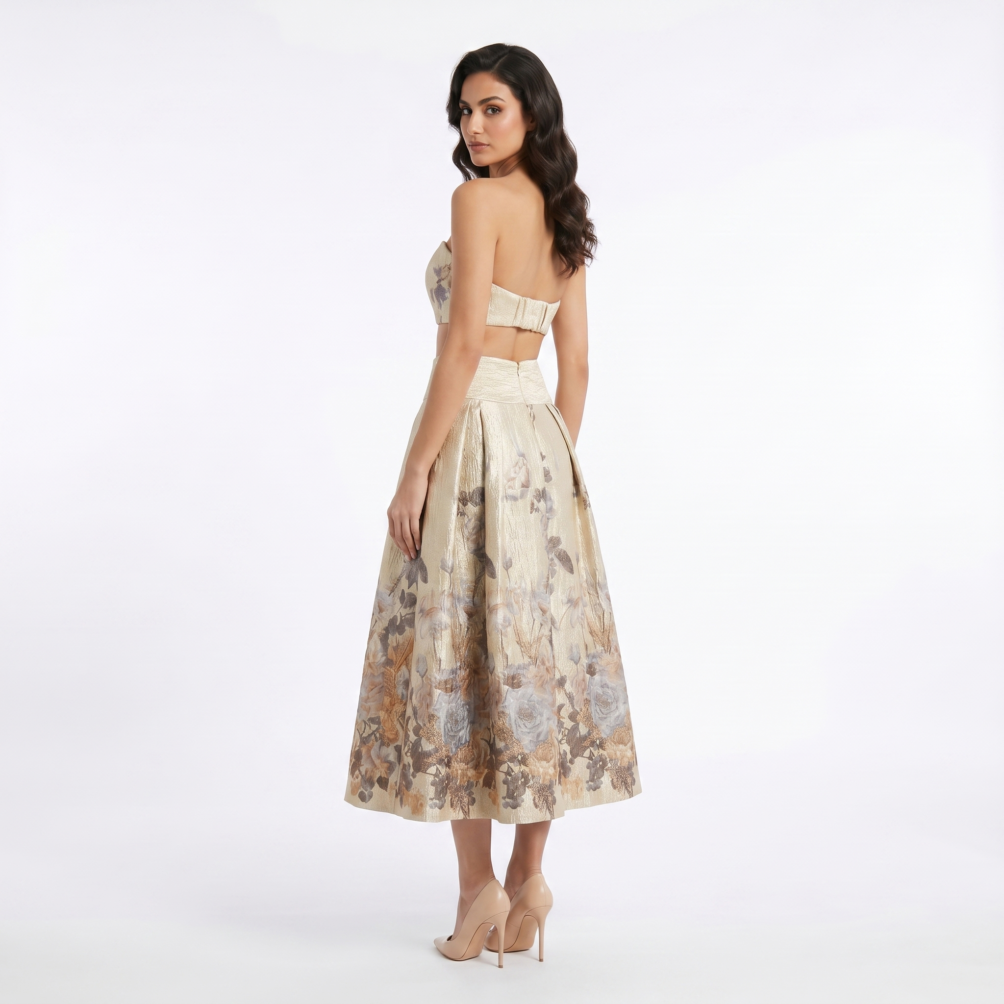 Fleur Brocade Crop Top