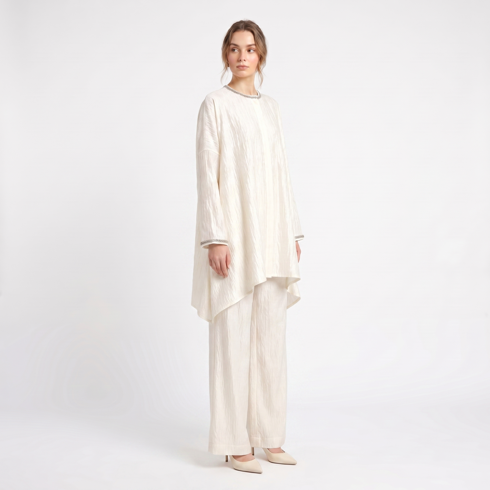 Embellished Linen Tunic