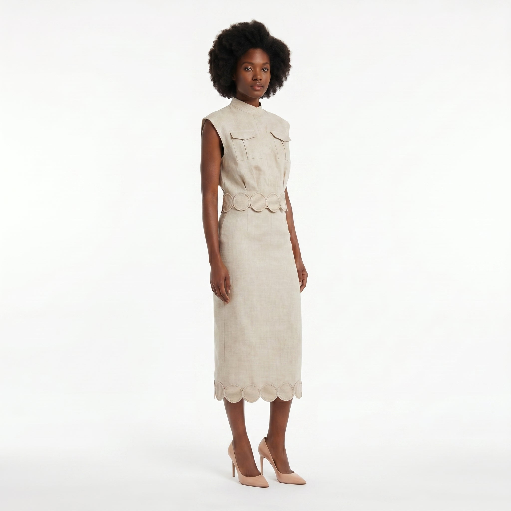 Hemp Logo Applique Pencil Skirt