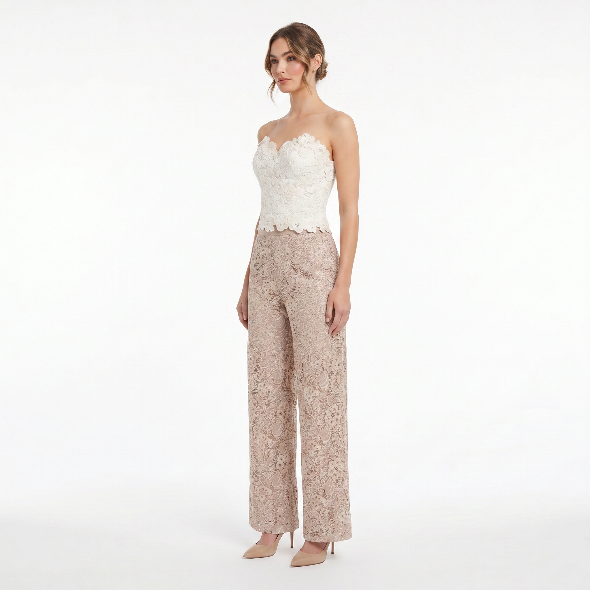 Lace Sweetheart Corset Crop Top