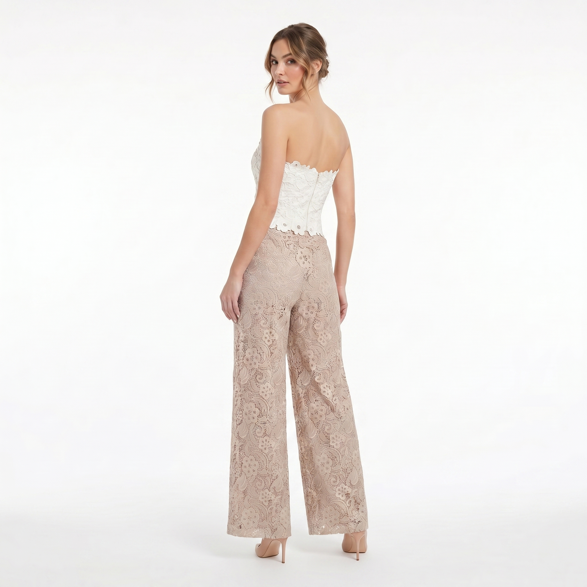 Lace Sweetheart Corset Crop Top