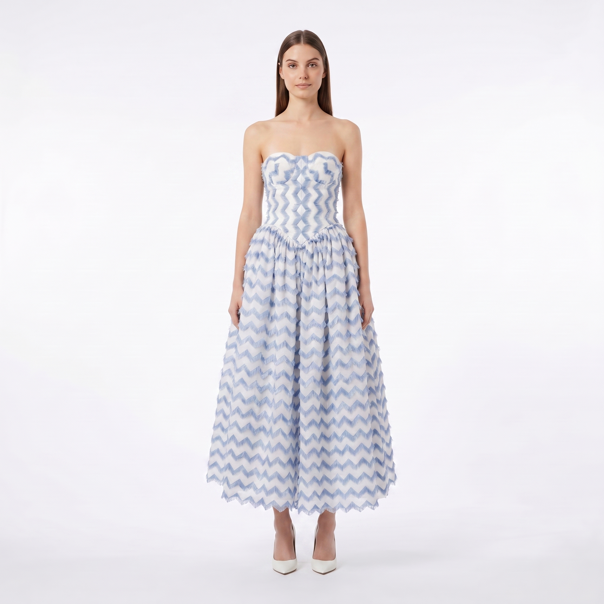 Chevron Fringe Corset Dress