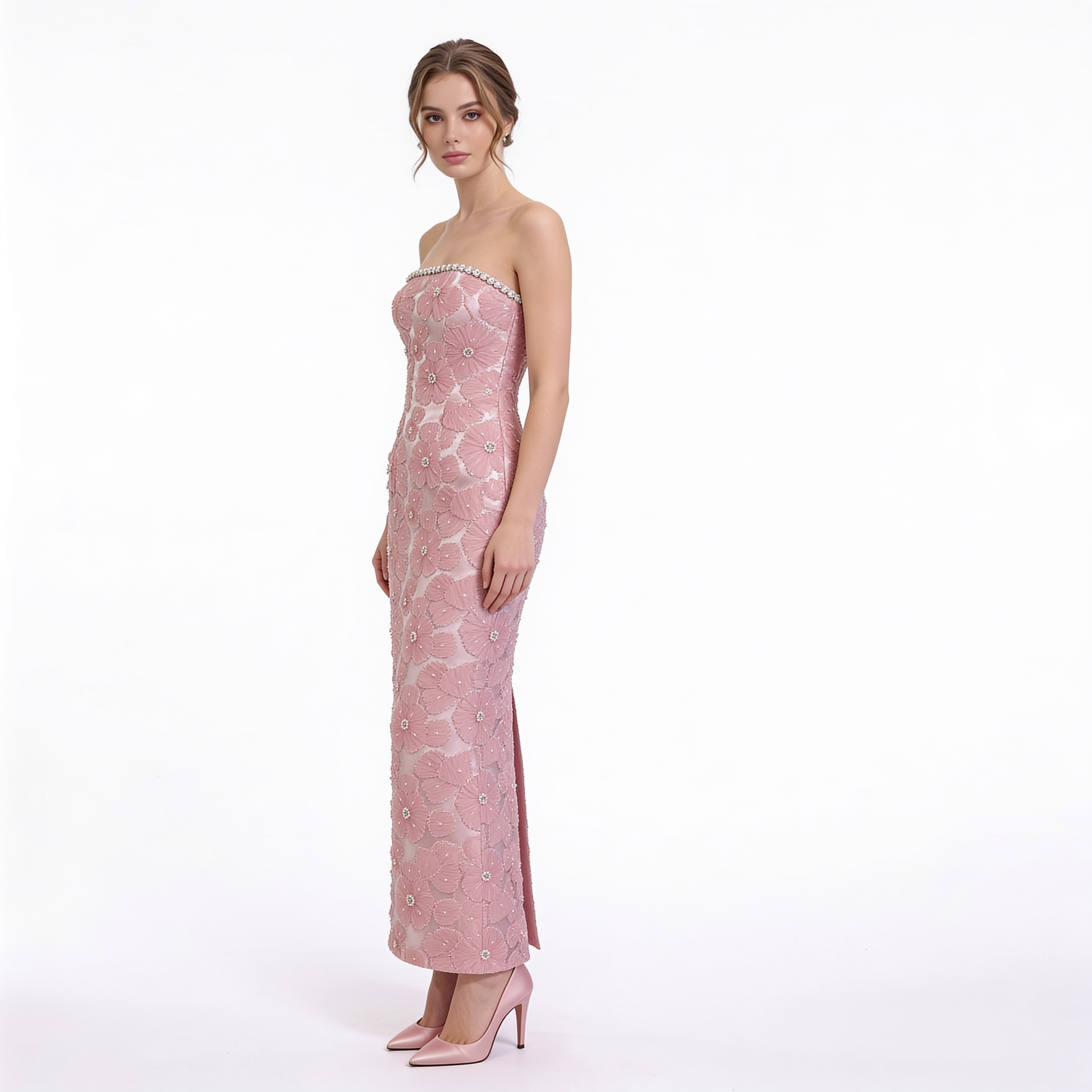 Pearl Bloom Pencil Cocktail Dress