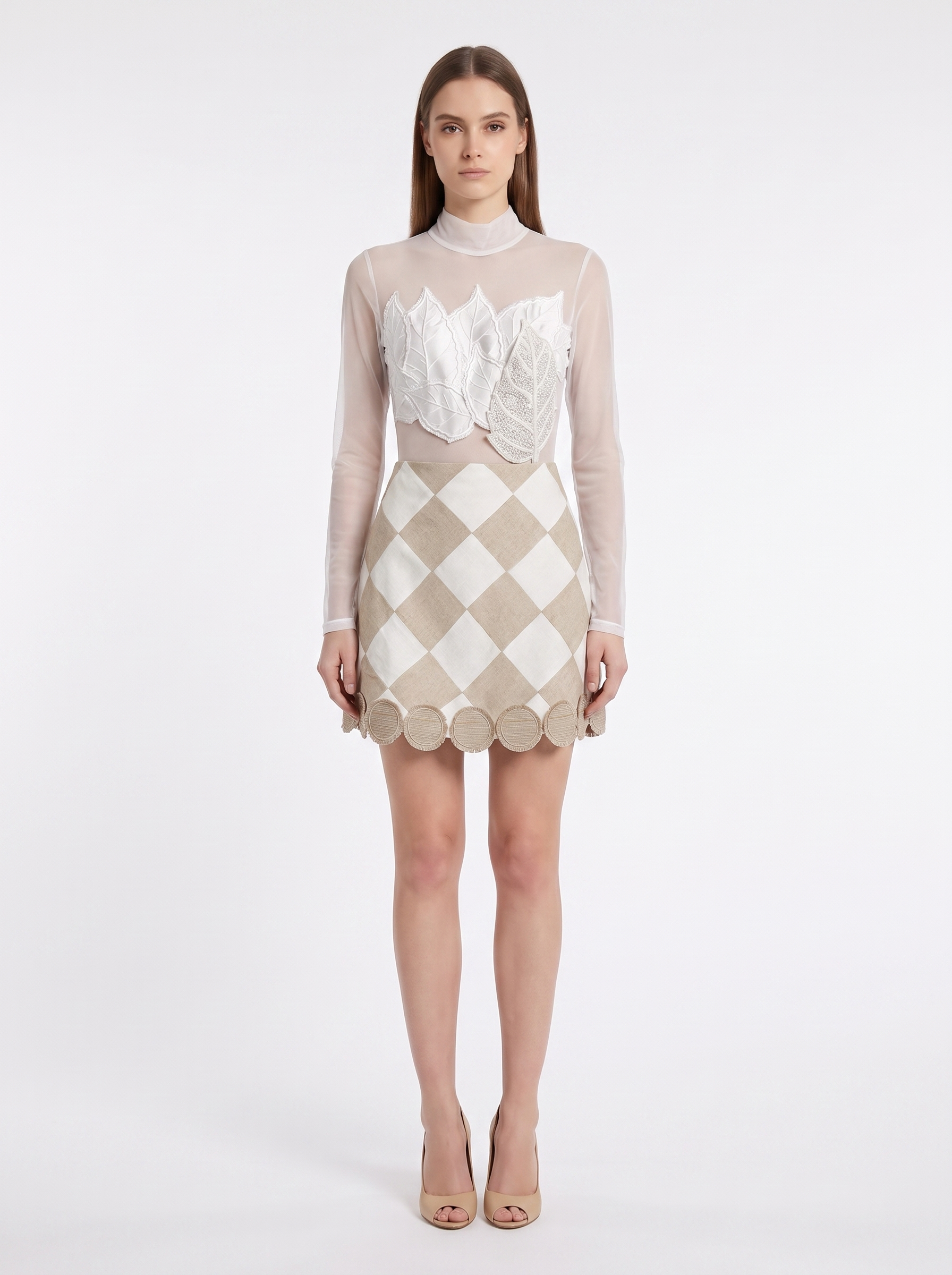 Folia High Neck Long Sleeve Bodysuit