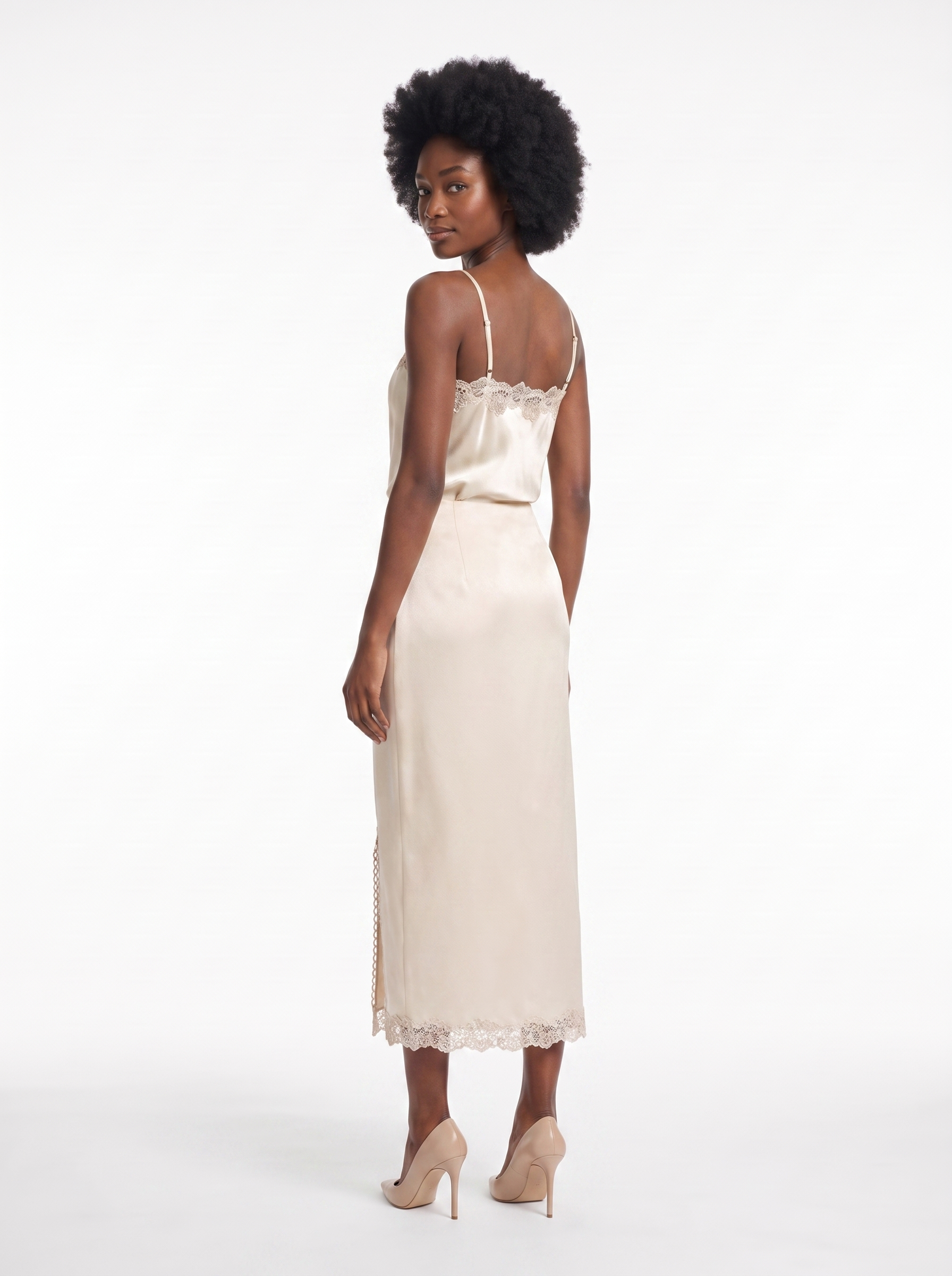 Tailored Fleurs Lace Pencil Skirt