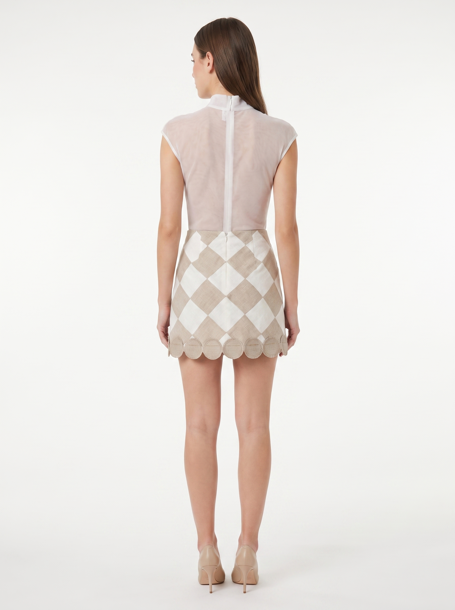 Hemp Checkered Mini Skirt