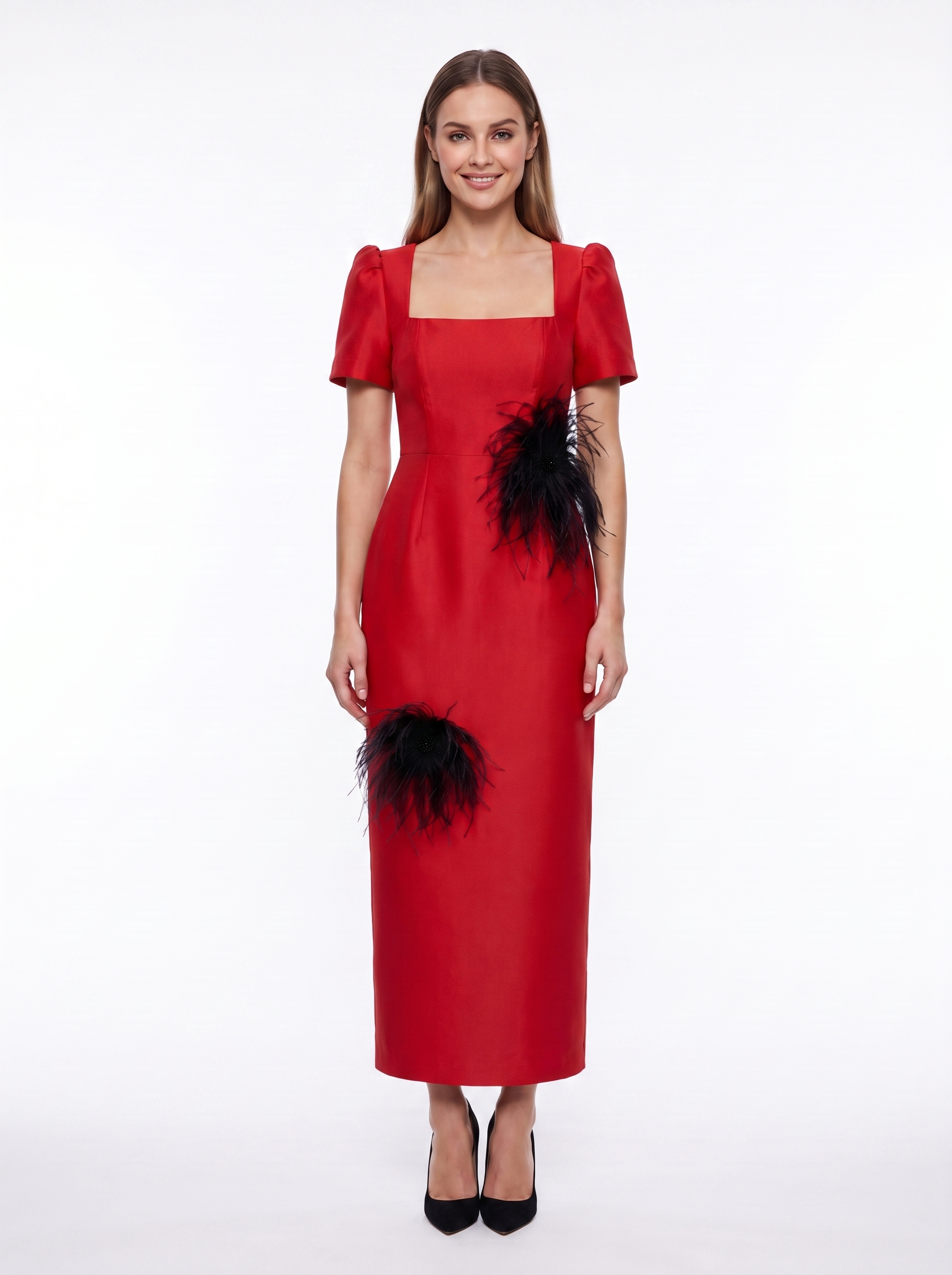 Amahle Feather Embellished Dress