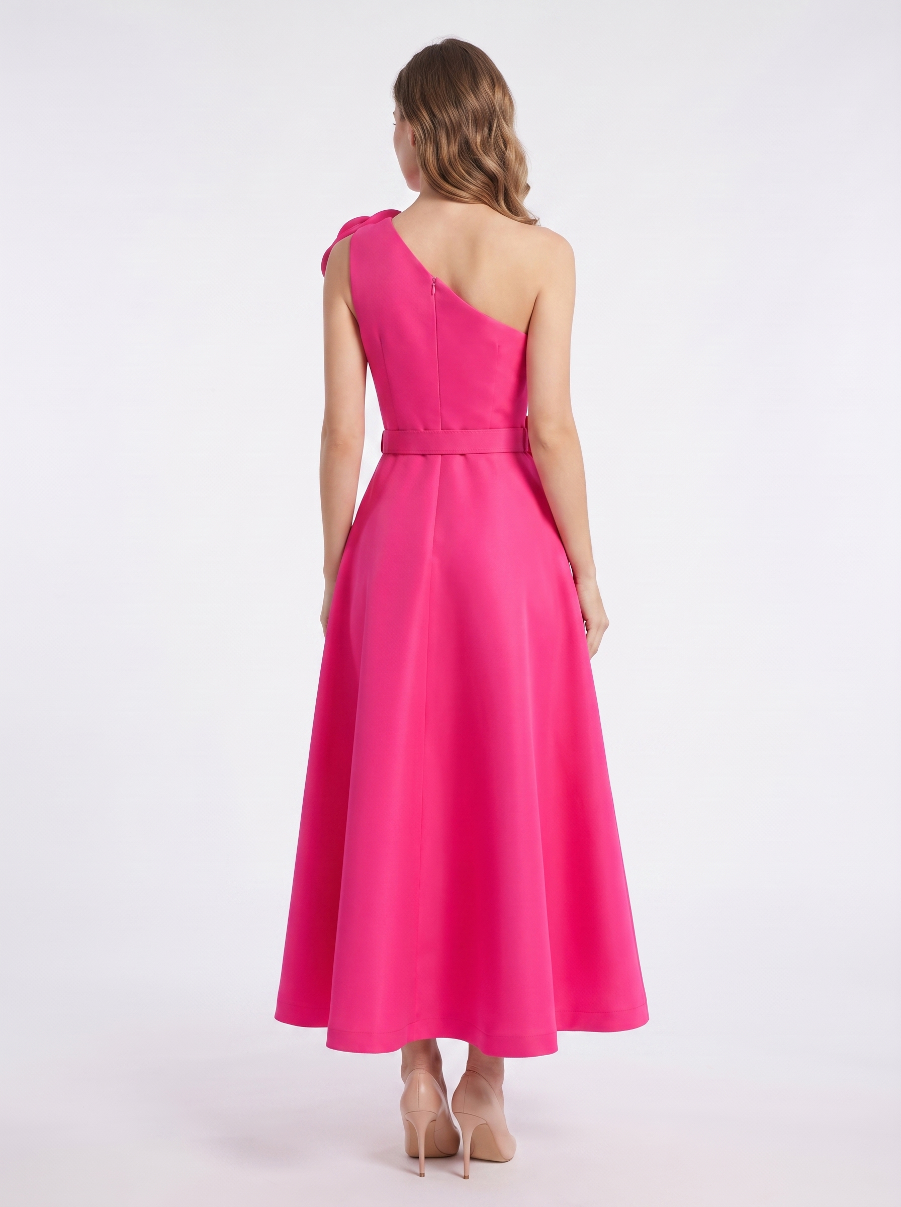 Trio Fleurs Appliqué Maxi Dress