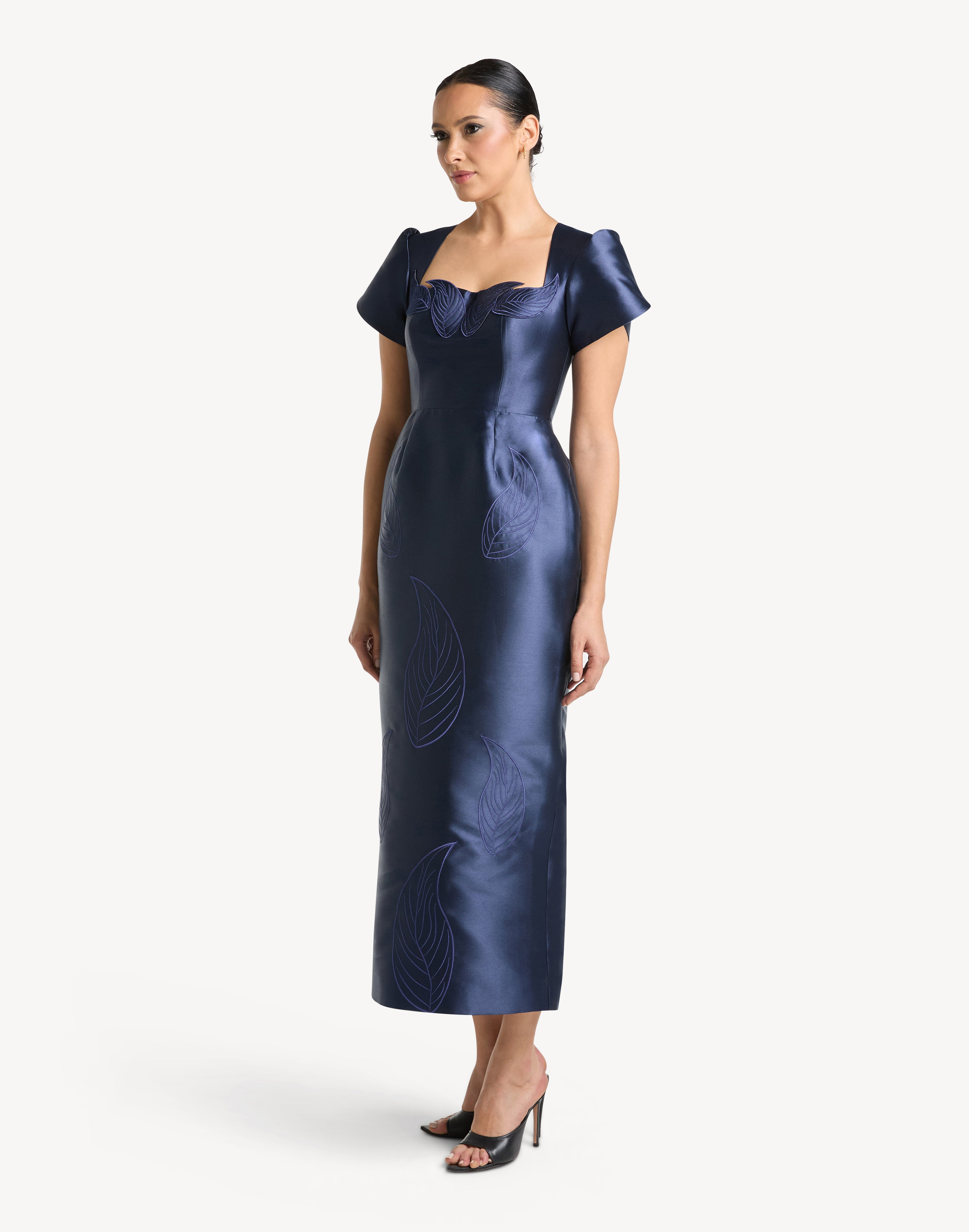 Magnific Leaf Appliqué Dress