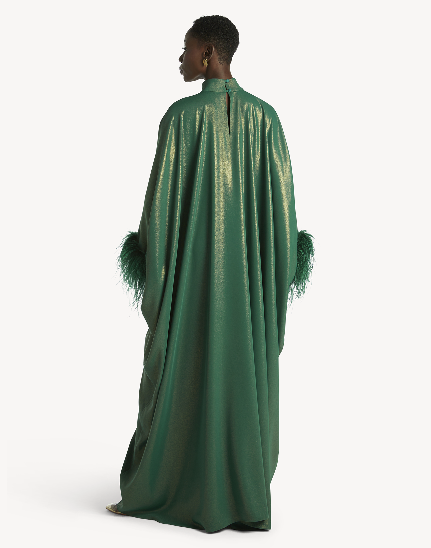 Fatma Feather-Trimmed Kaftan