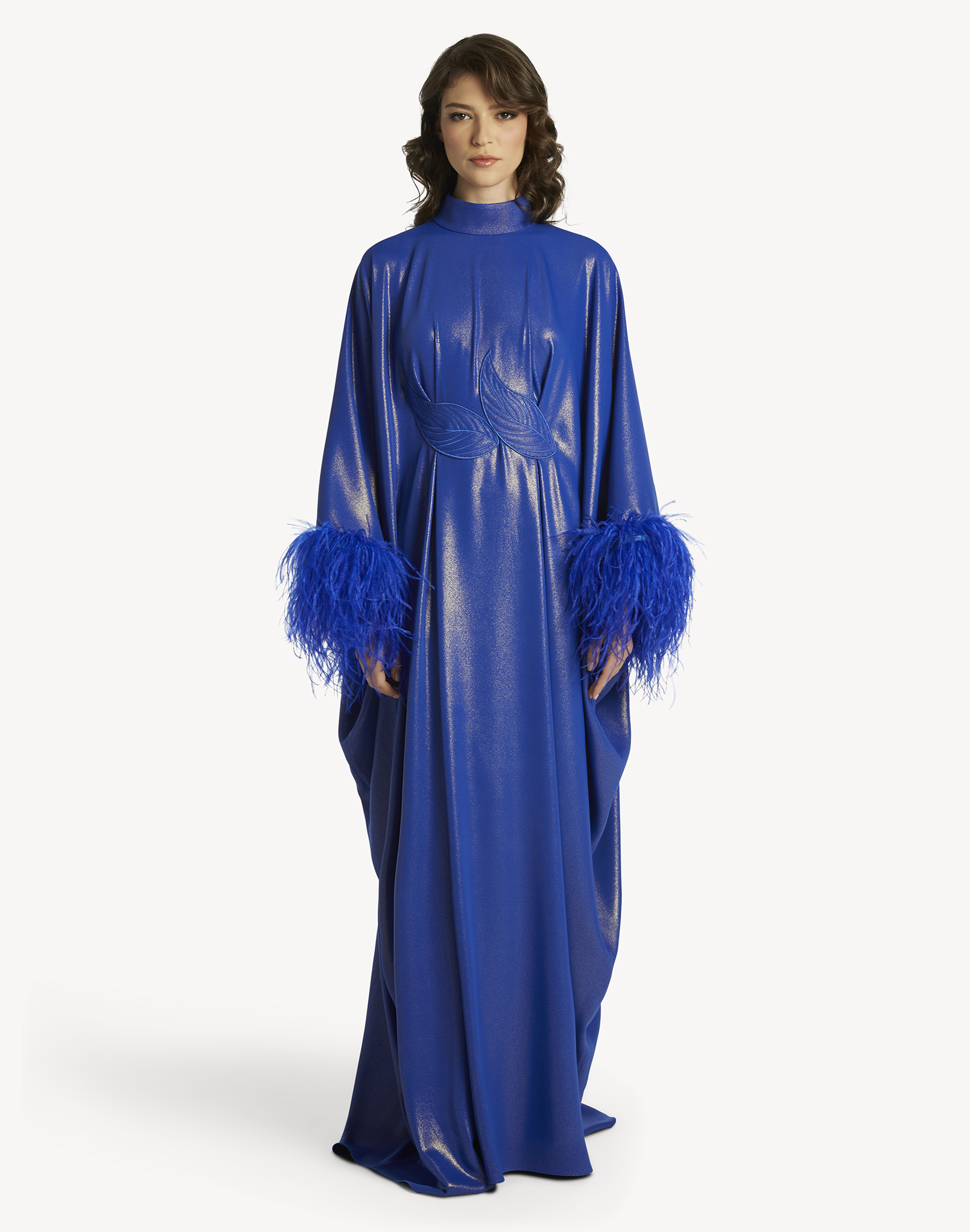 Fatma Feather-Trimmed Kaftan