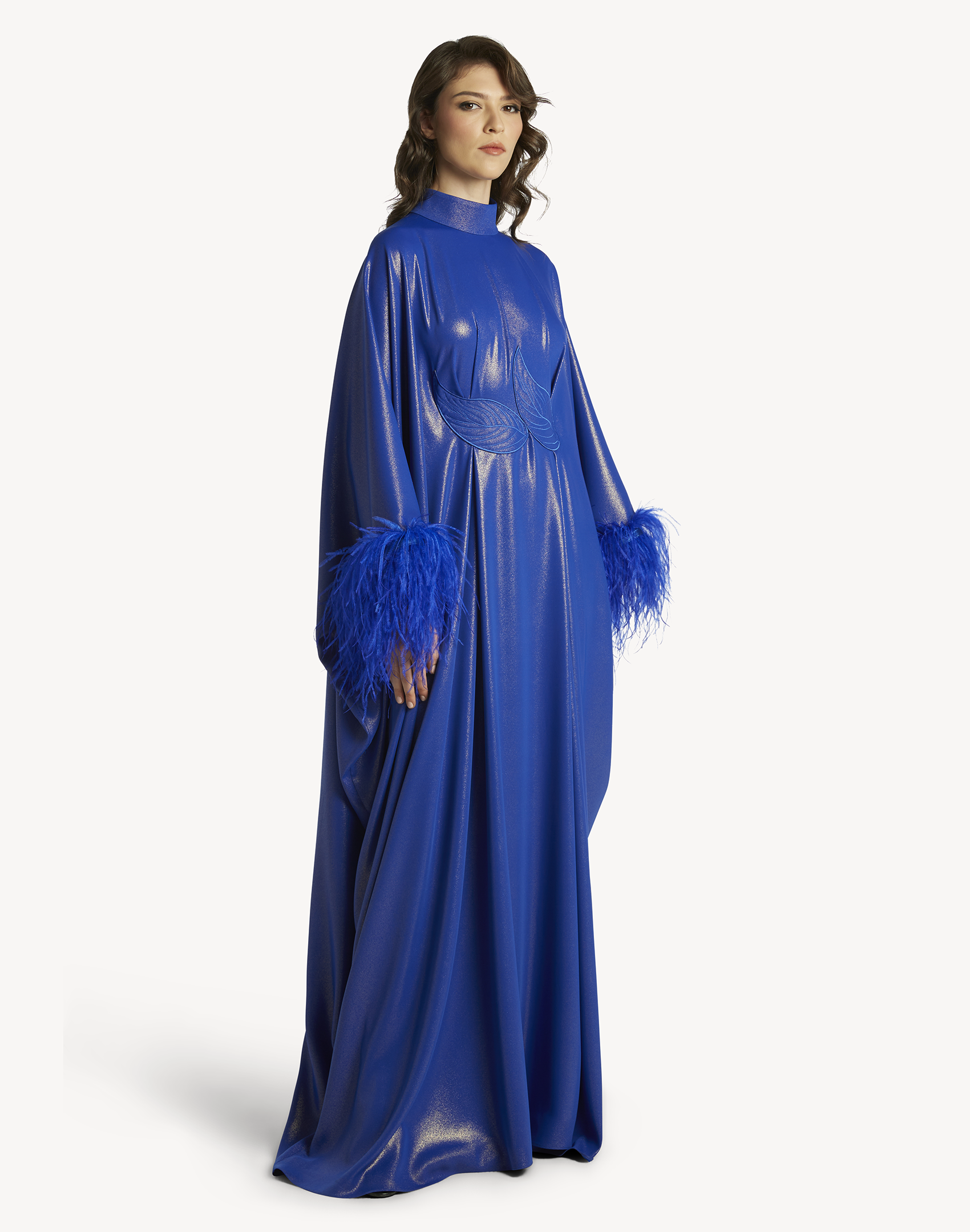 Fatma Feather-Trimmed Kaftan