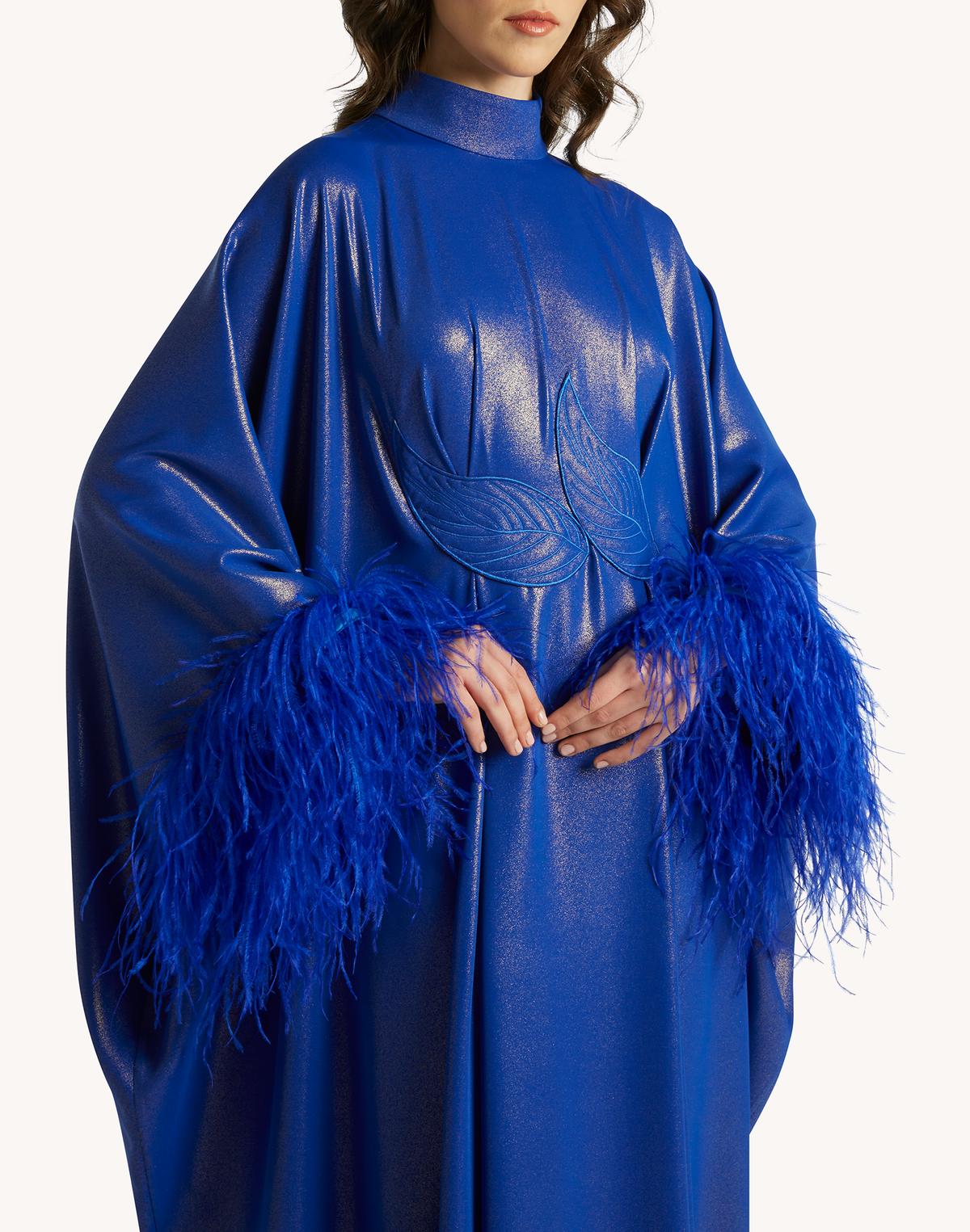 Fatma Feather-Trimmed Kaftan