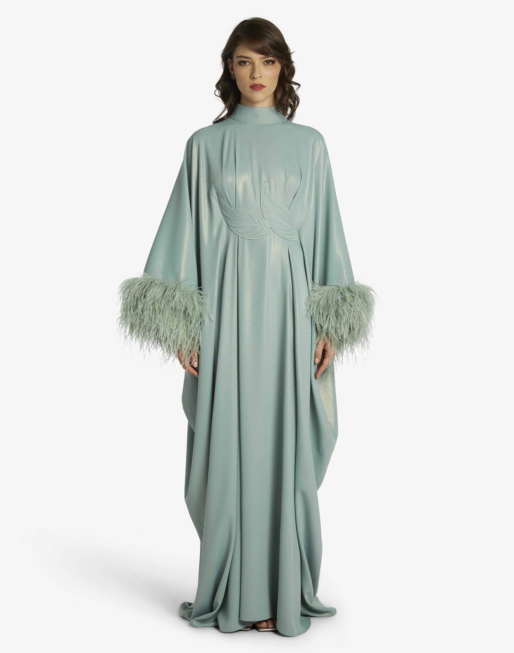 Fatma Feather-Trimmed Kaftan