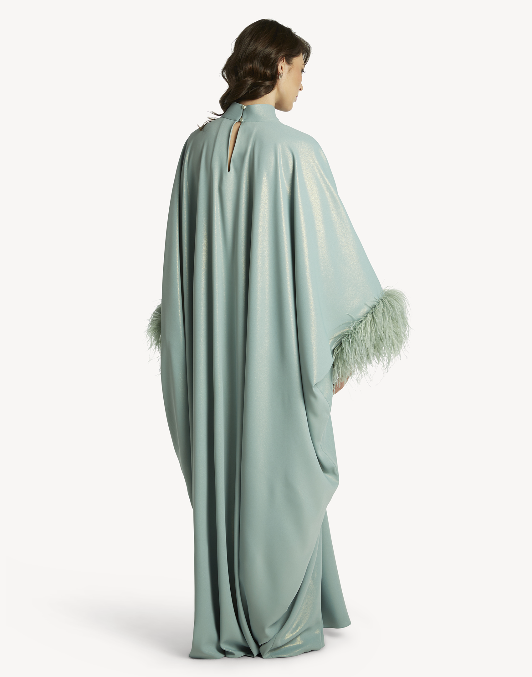 Fatma Feather-Trimmed Kaftan