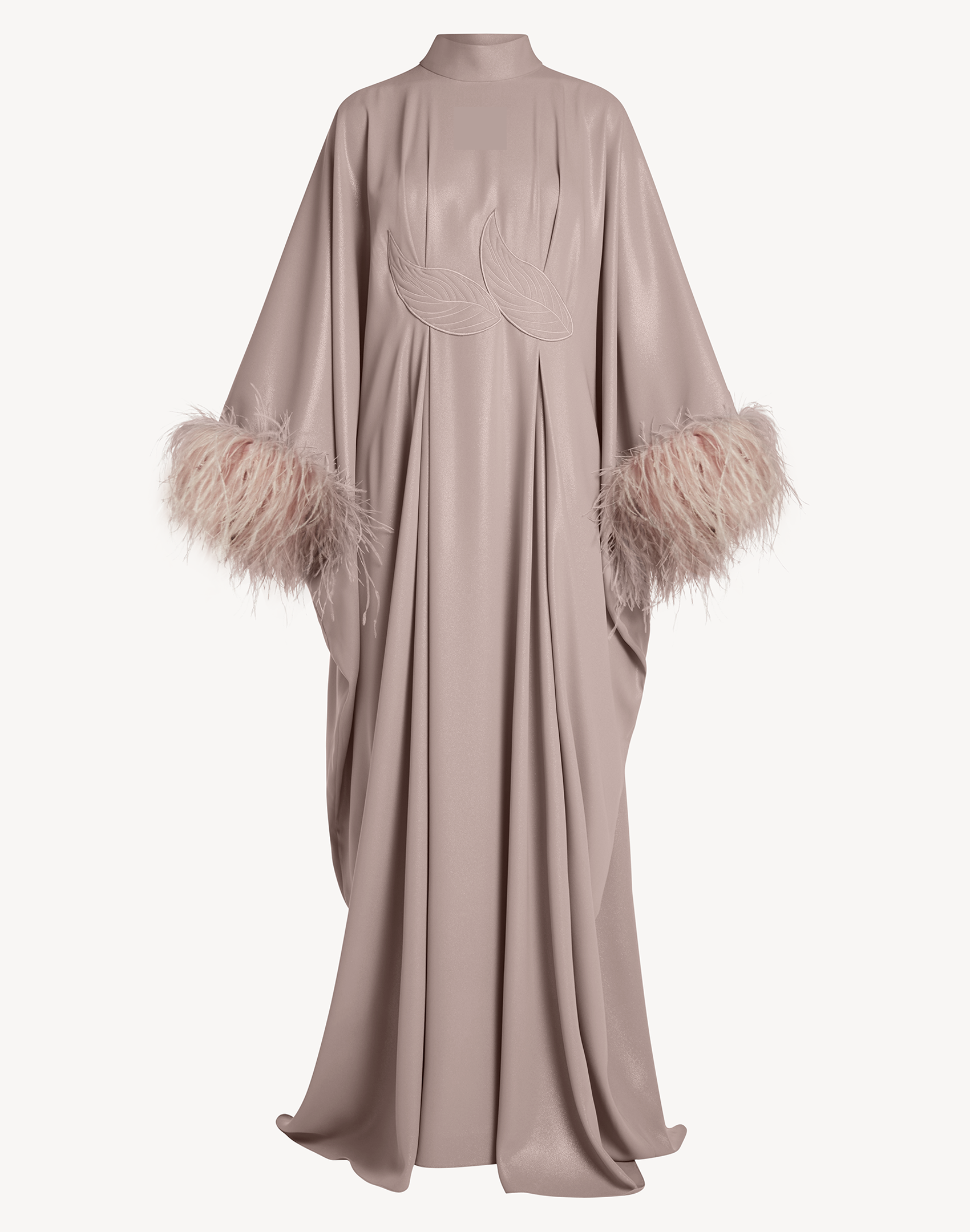 Fatma Feather-Trimmed Kaftan