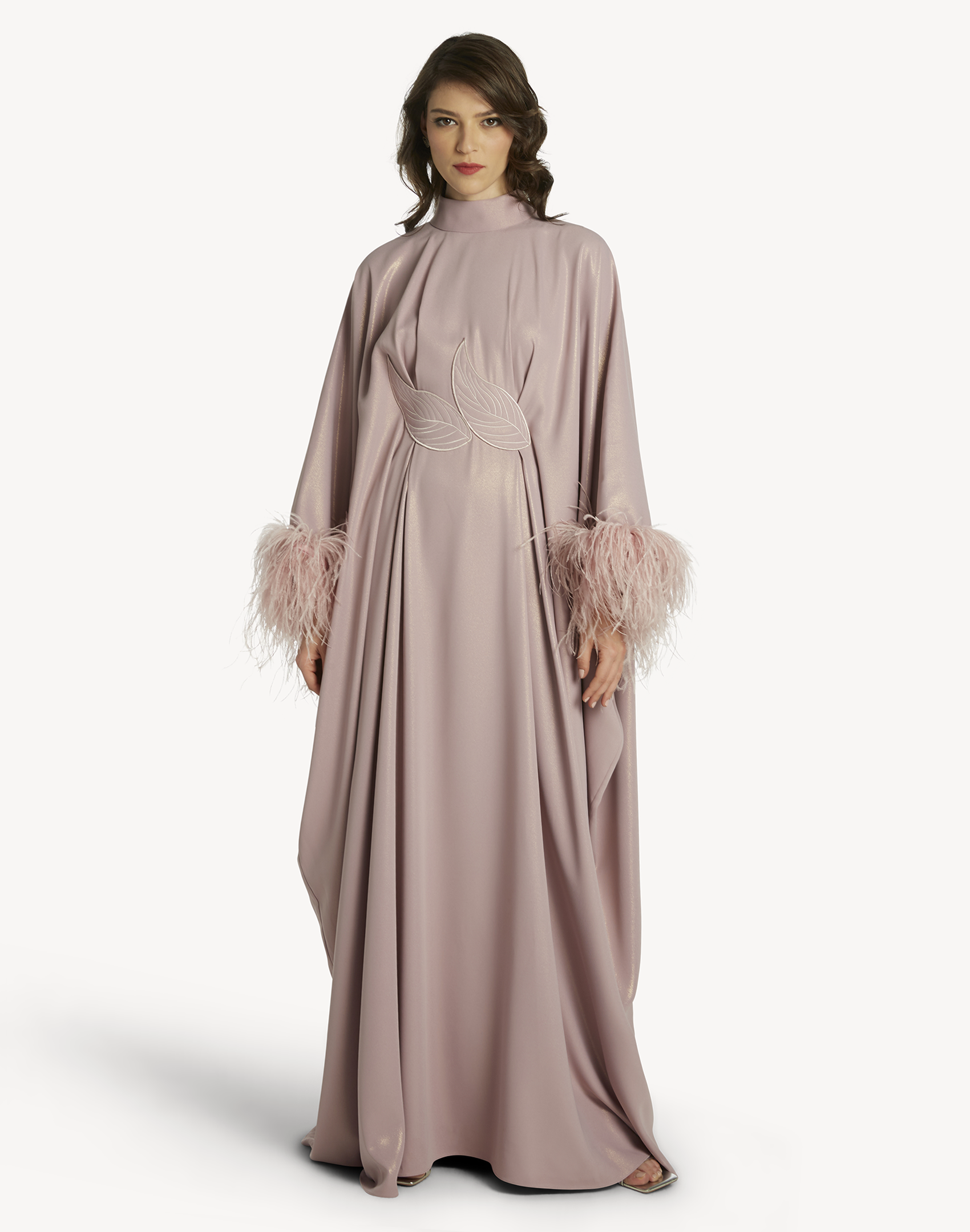 Fatma Feather-Trimmed Kaftan