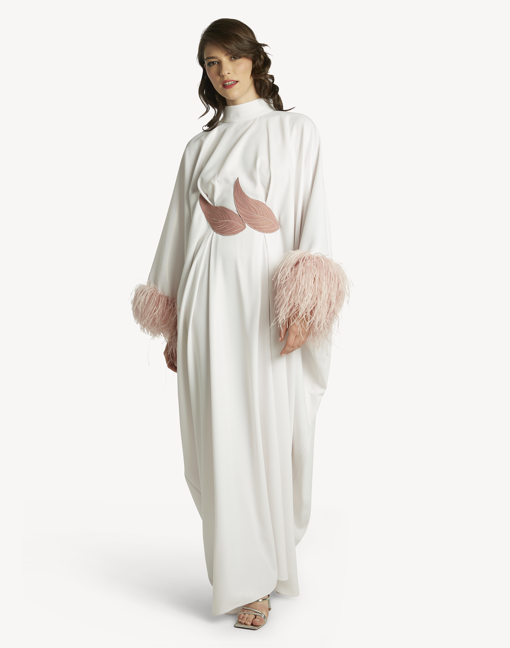 Fatma Feather-Trimmed Kaftan