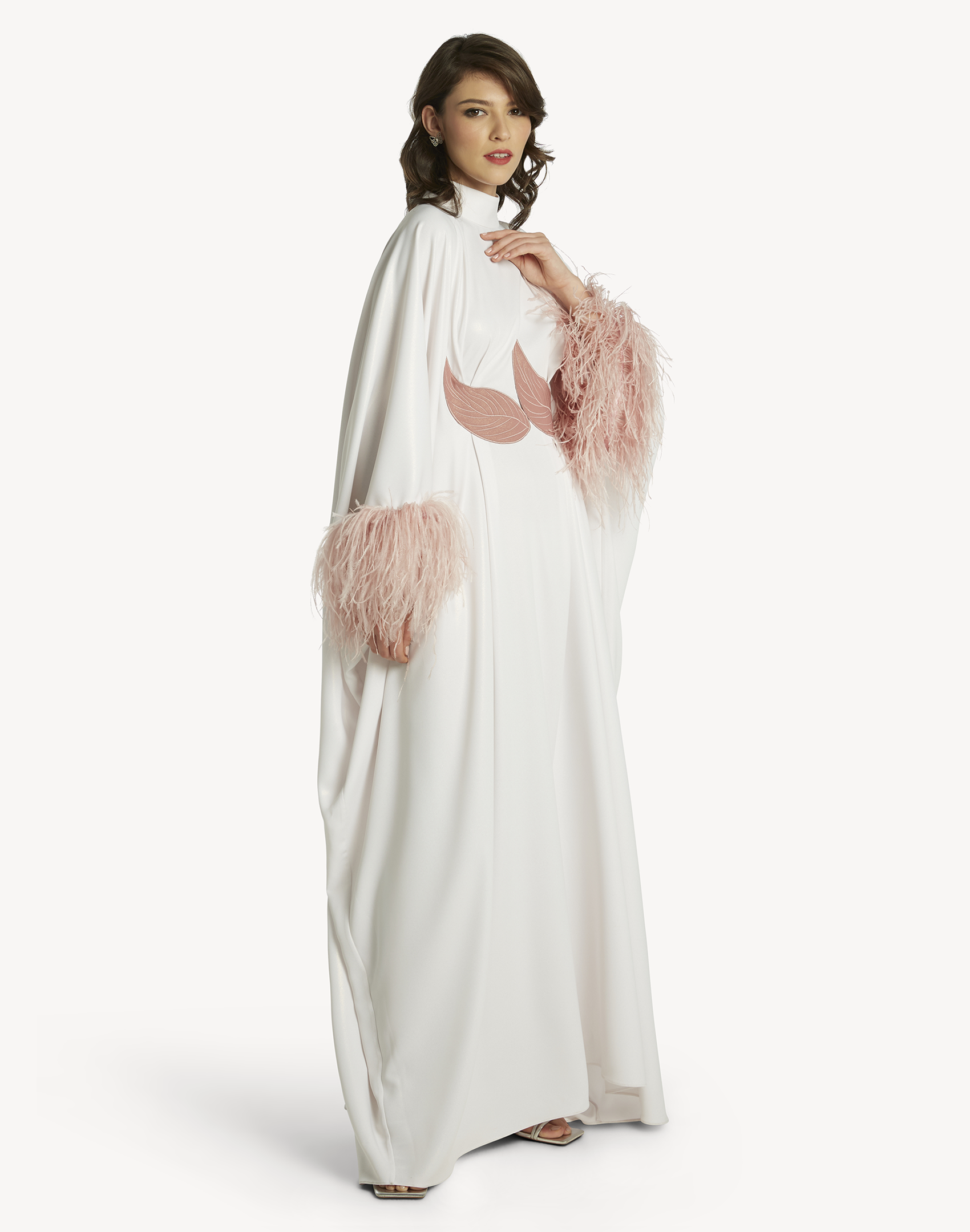 Fatma Feather-Trimmed Kaftan