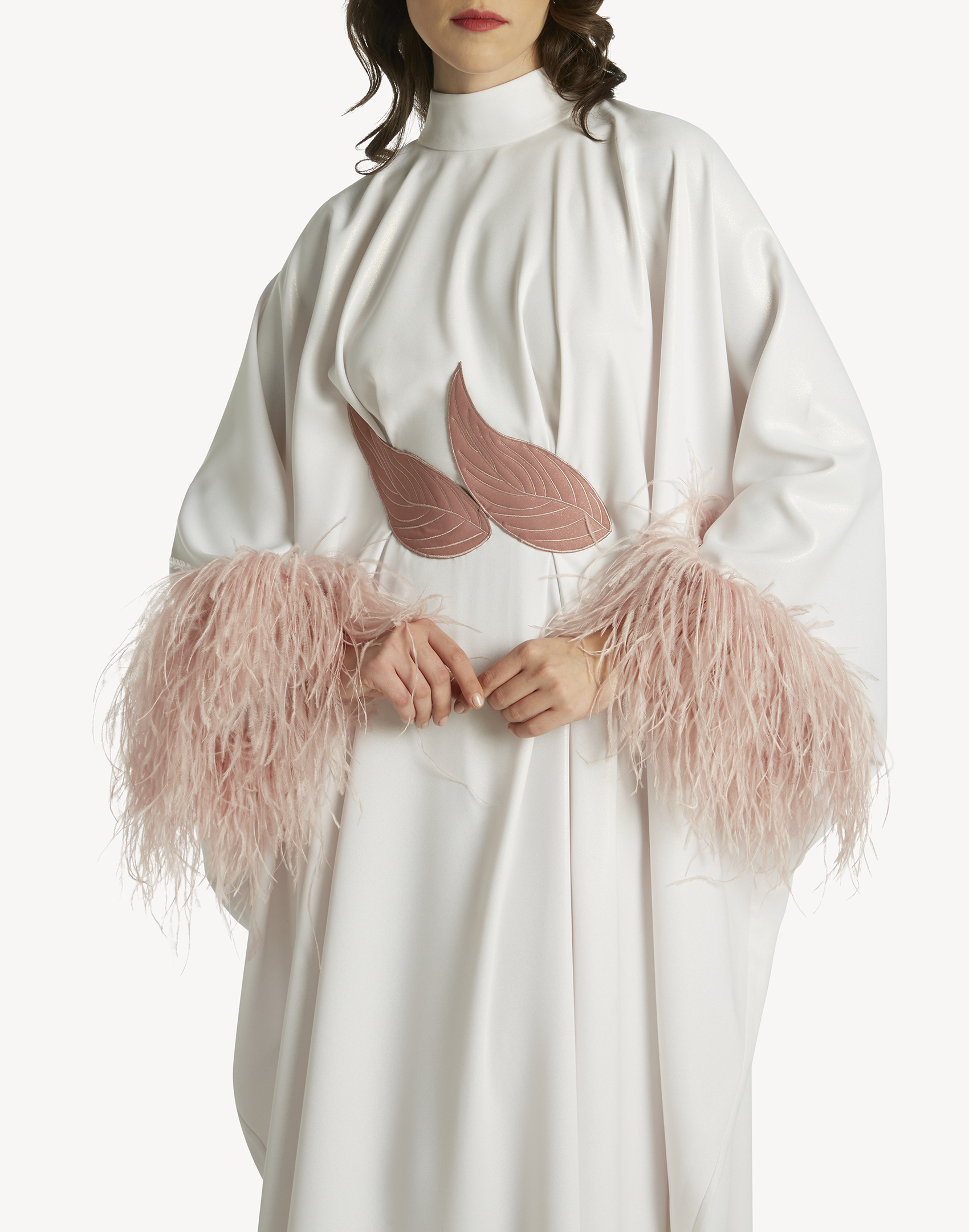 Fatma Feather-Trimmed Kaftan