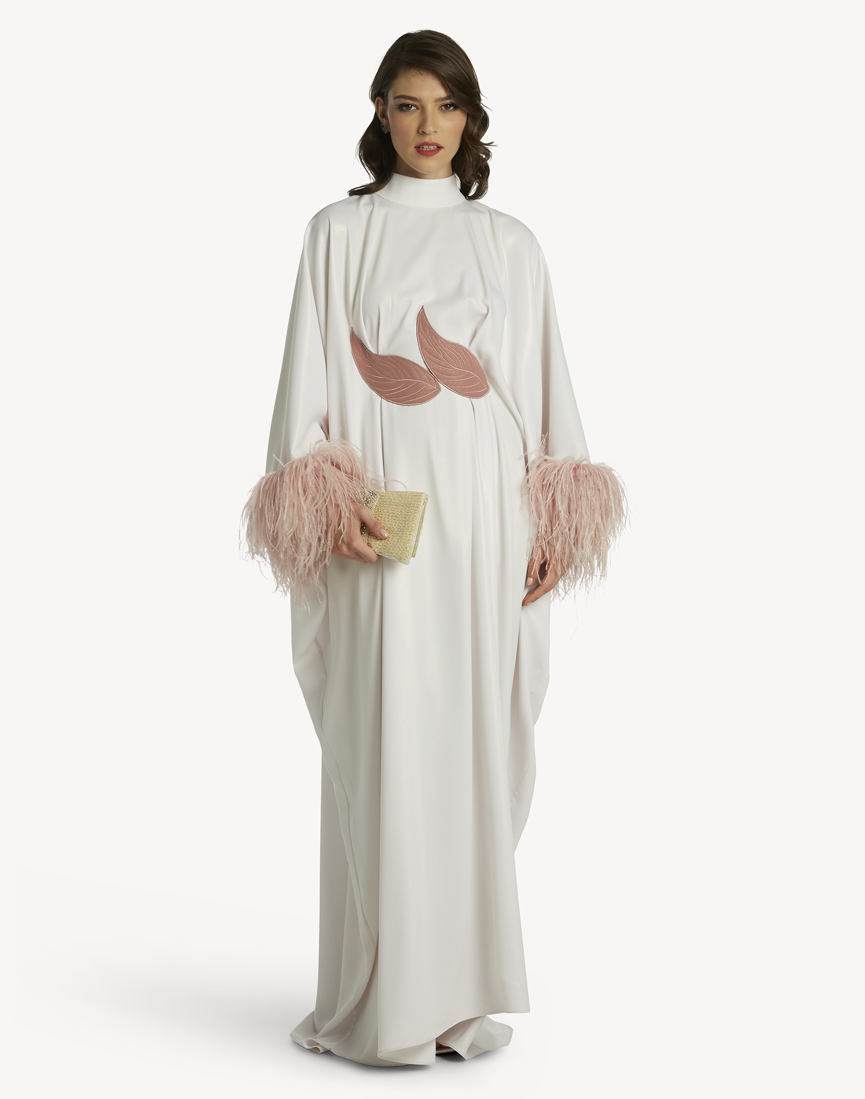 Fatma Feather-Trimmed Kaftan