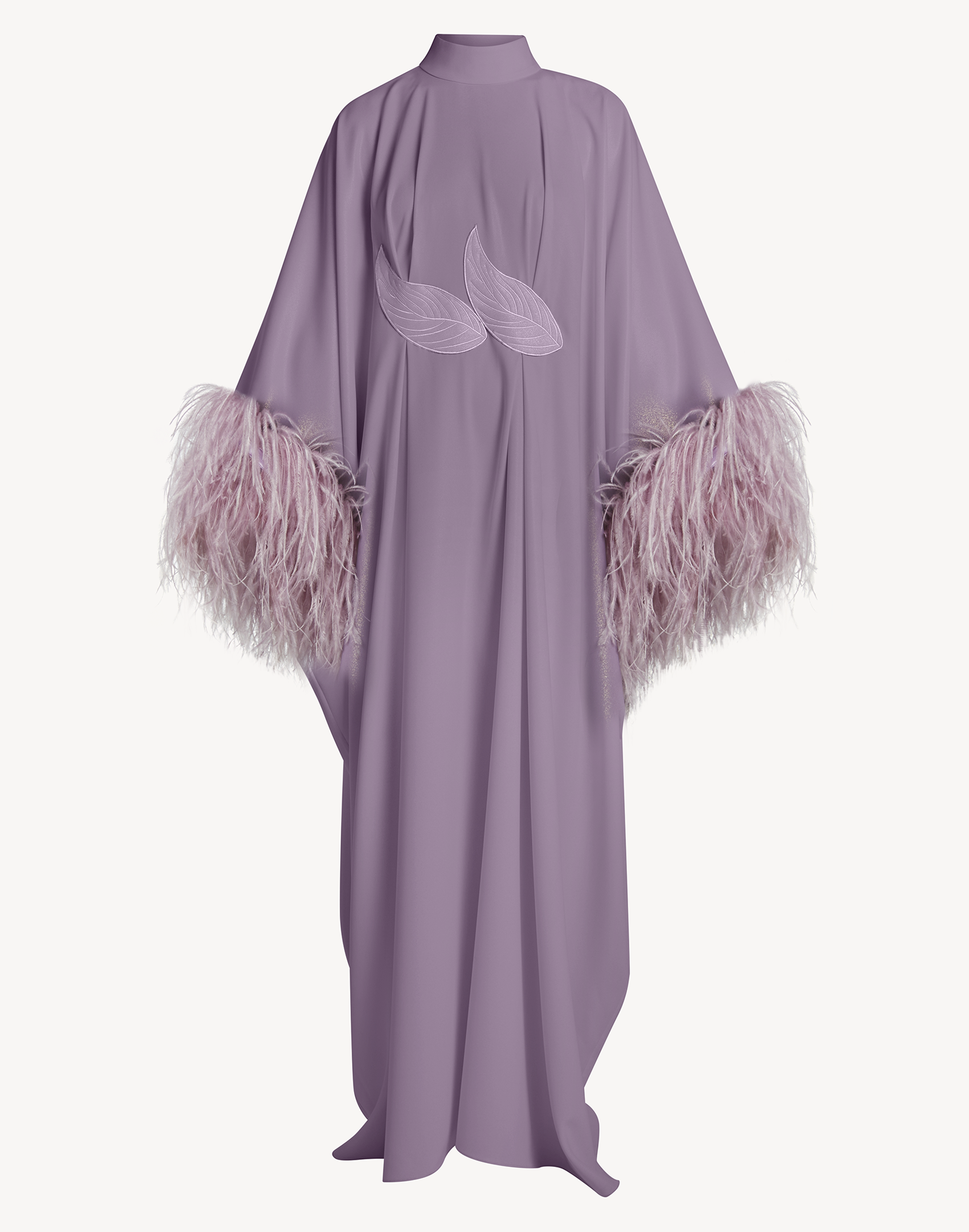 Fatma Feather-Trimmed Kaftan