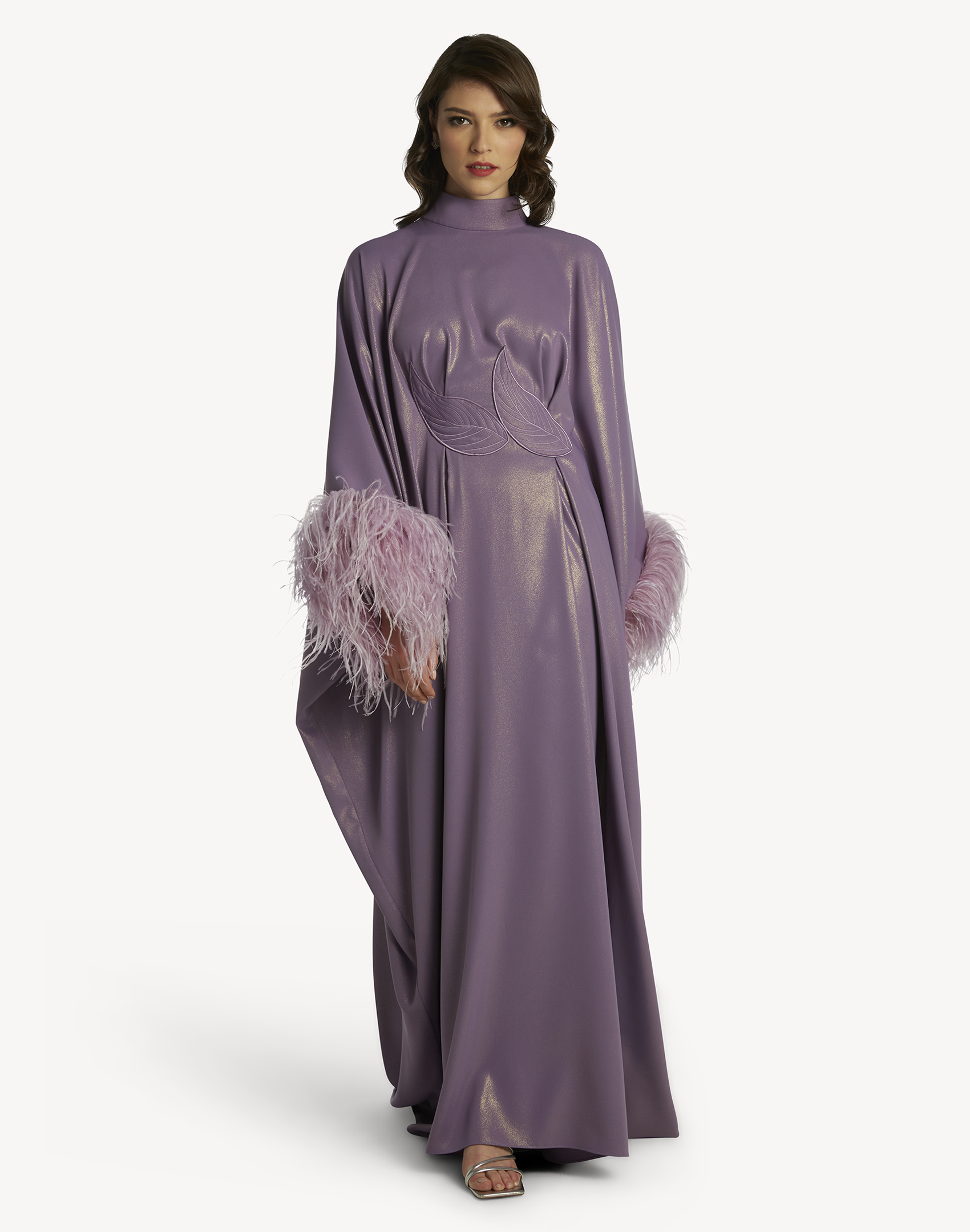 Fatma Feather-Trimmed Kaftan