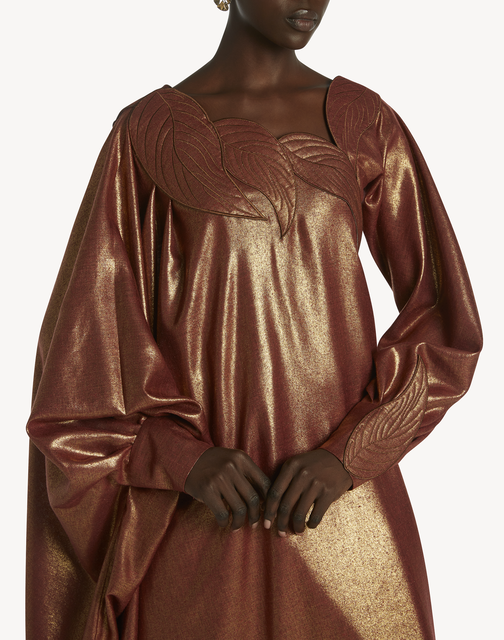 Sofia Leaf Appliqué Kaftan