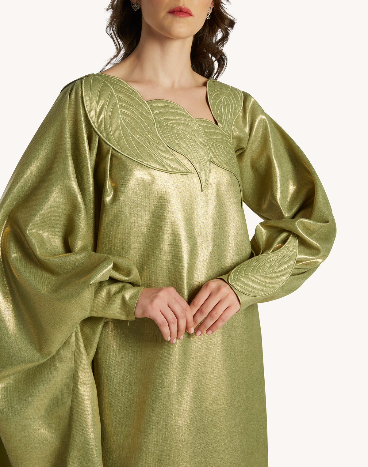 Sofia Leaf Appliqué Kaftan
