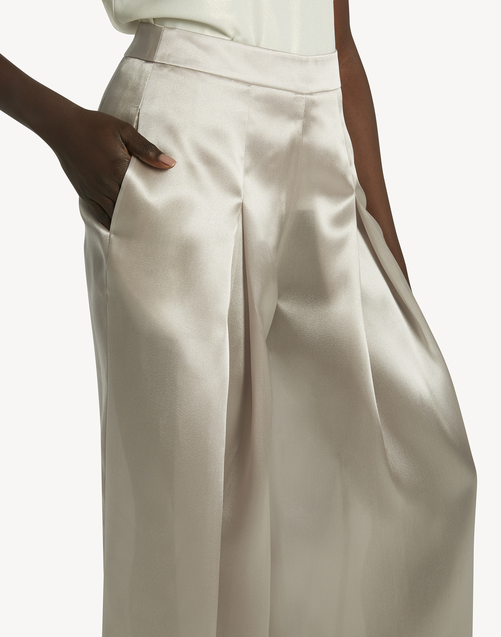 Lea Organza Pleated Trousers