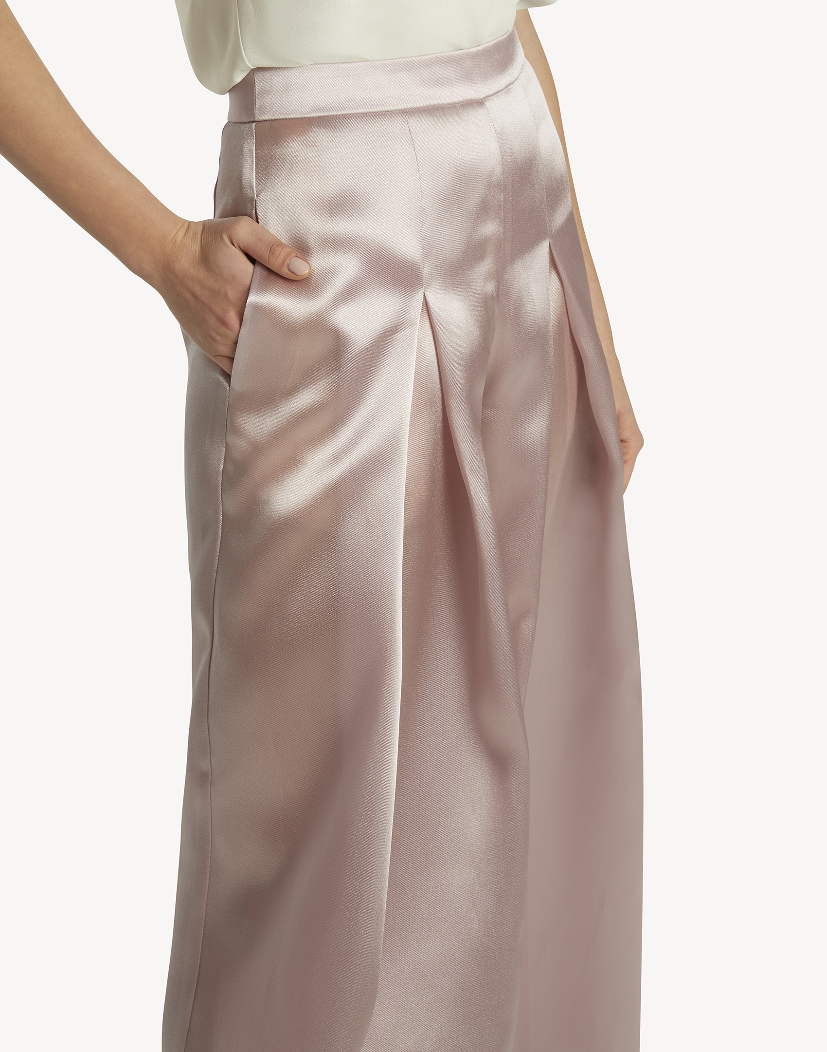 Lea Organza Pleated Trousers