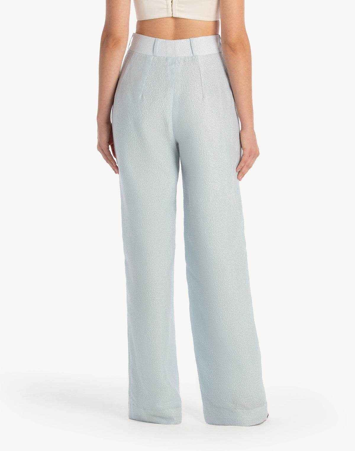 Silk Brocade High Waisted Trousers