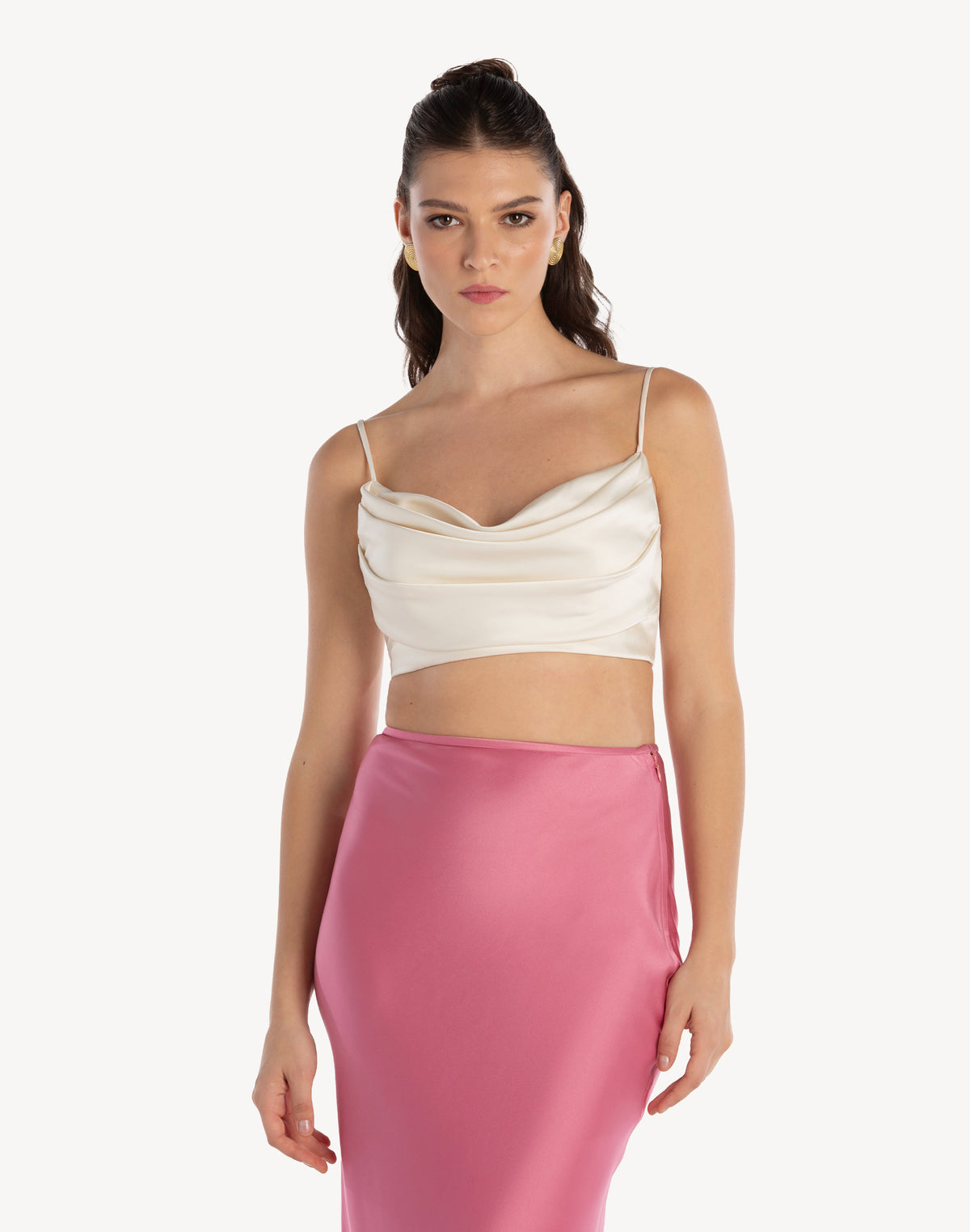 Satin Corset Crop Top