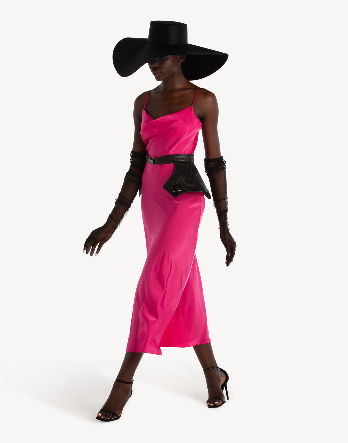 Essential Satin Cowl-Neck Slip Dress