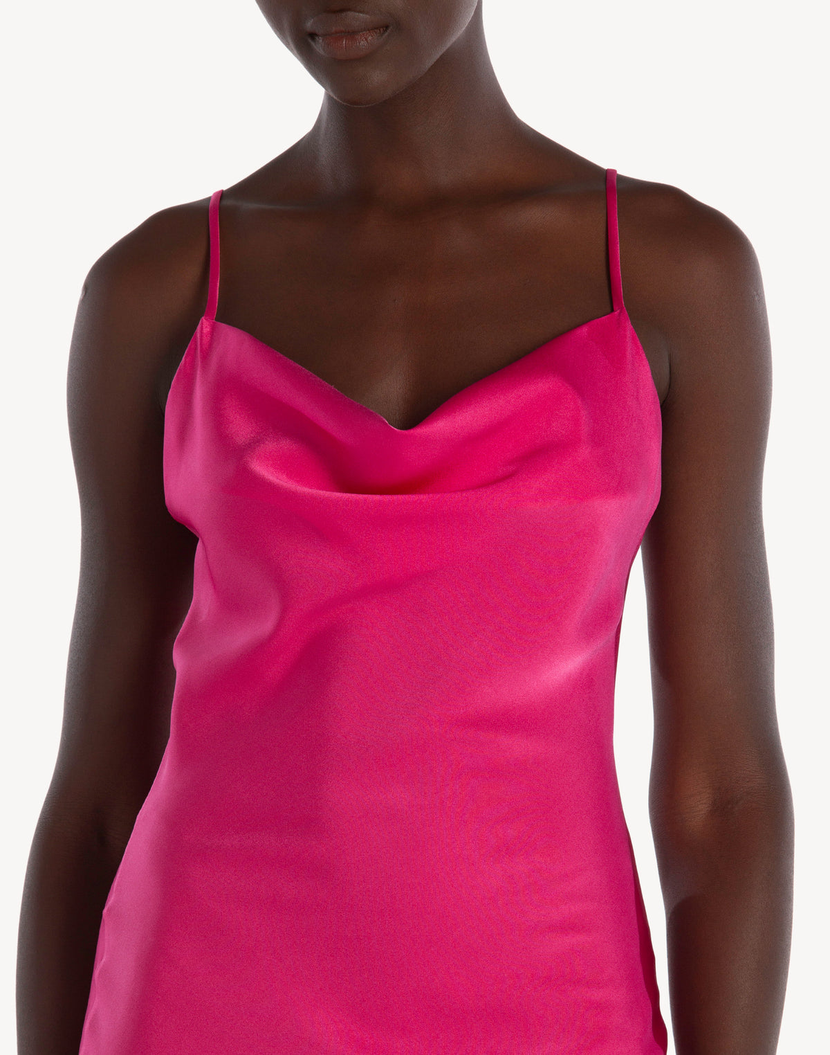 Essential Satin Cowl-Neck Slip Dress