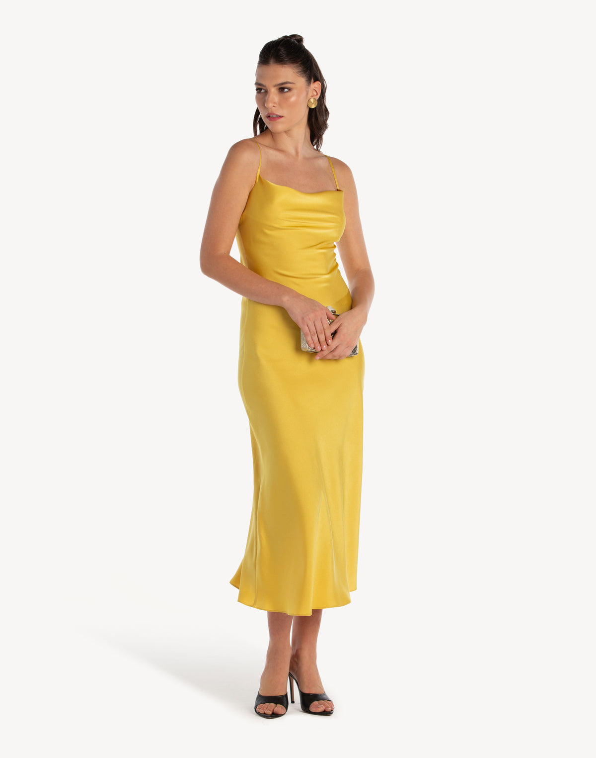 Essential Satin Cowl-Neck Slip Dress