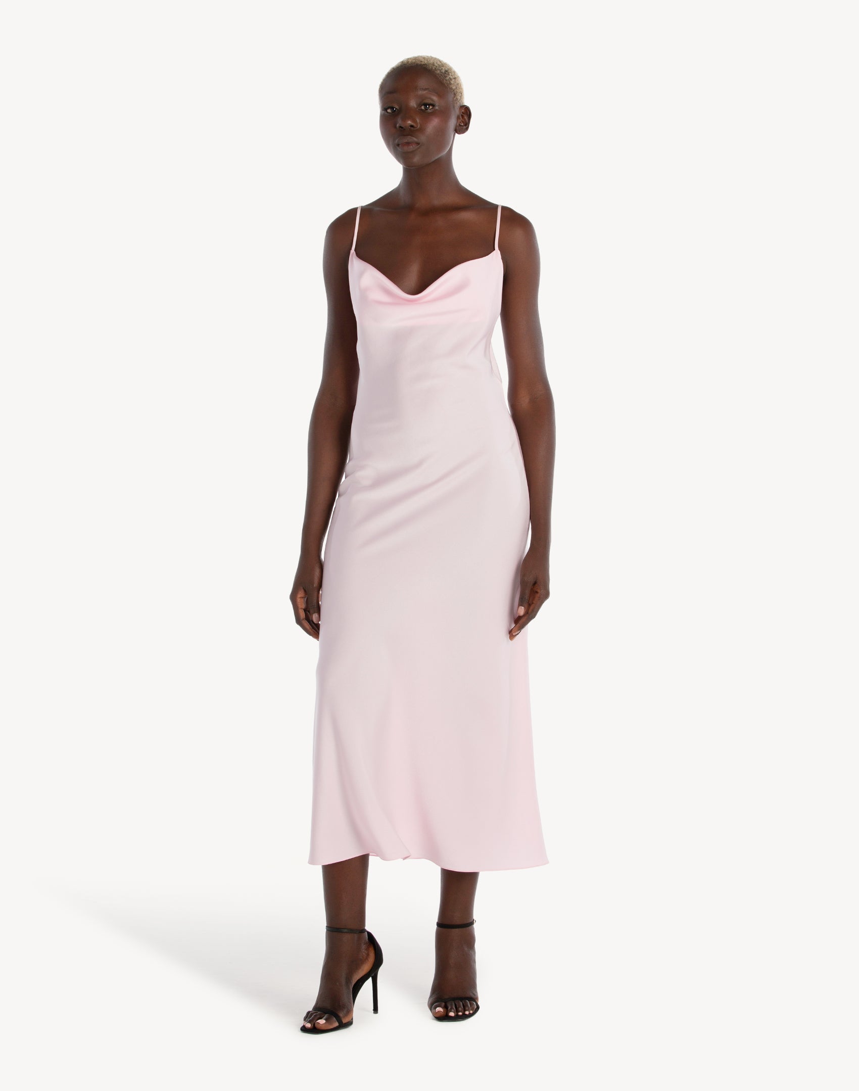 Essential Satin Cowl-Neck Slip Dress