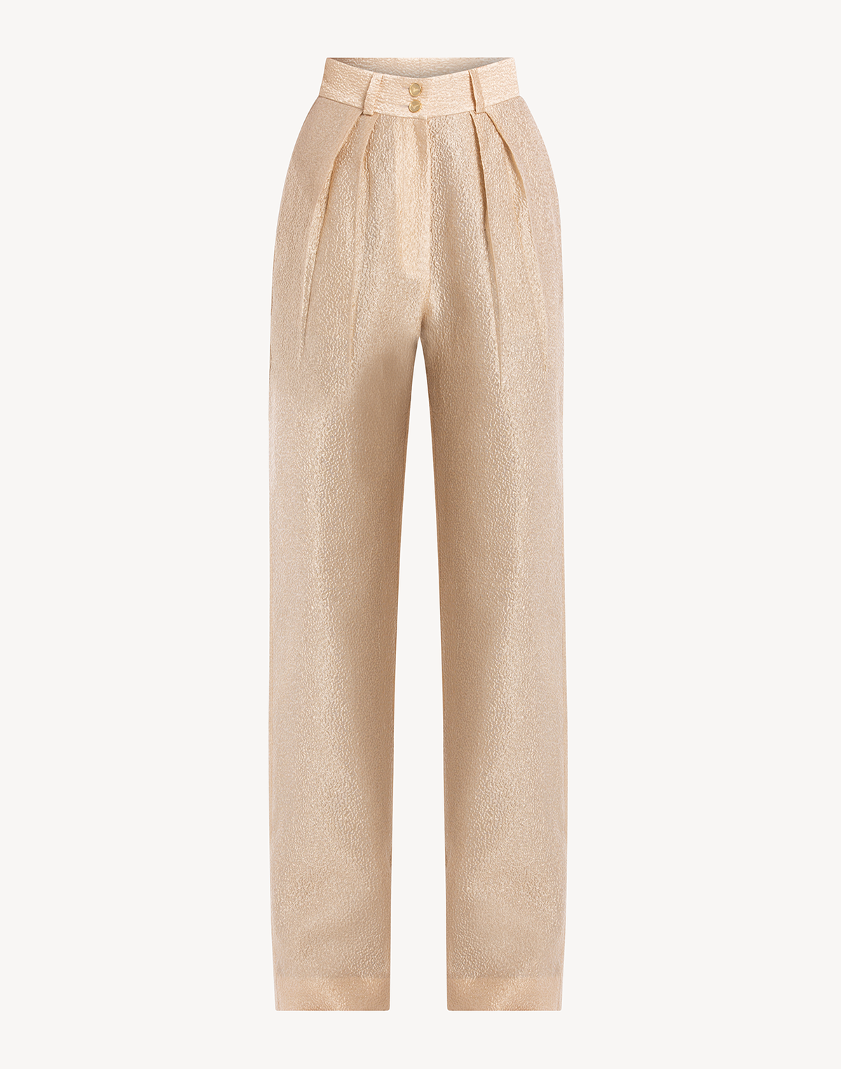 Silk Brocade High Waisted Trousers