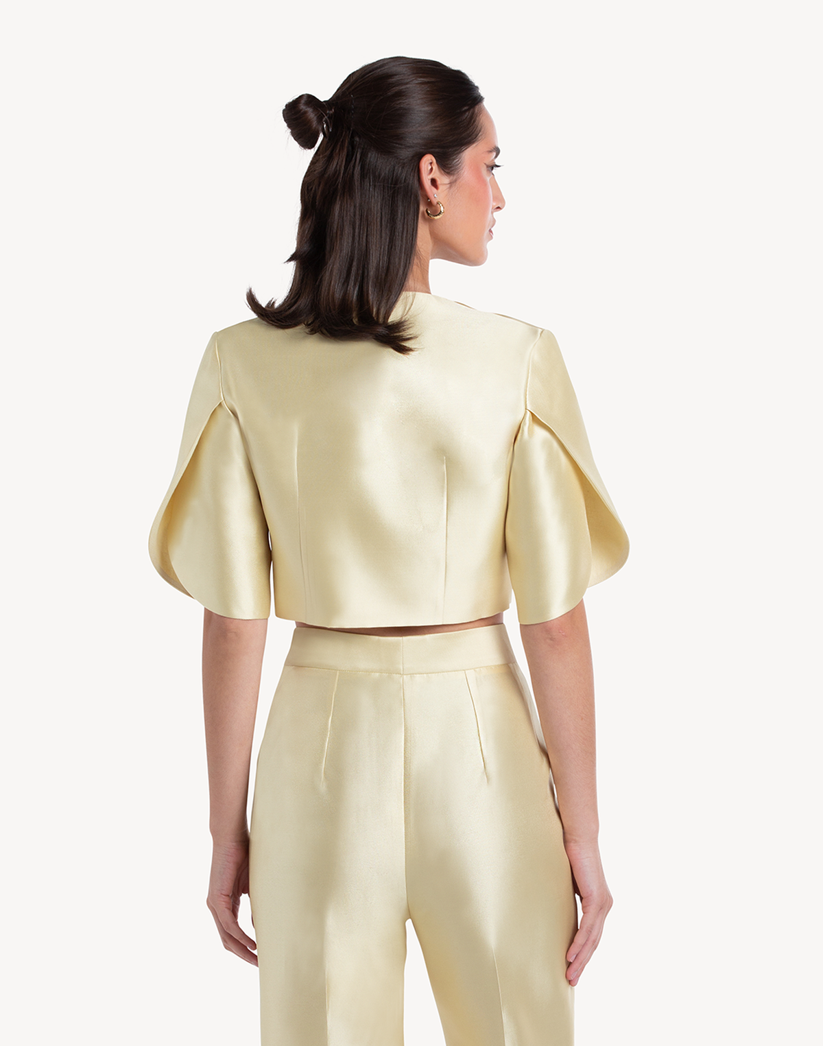 Ivy Wrapped Sleeve Cropped Jacket