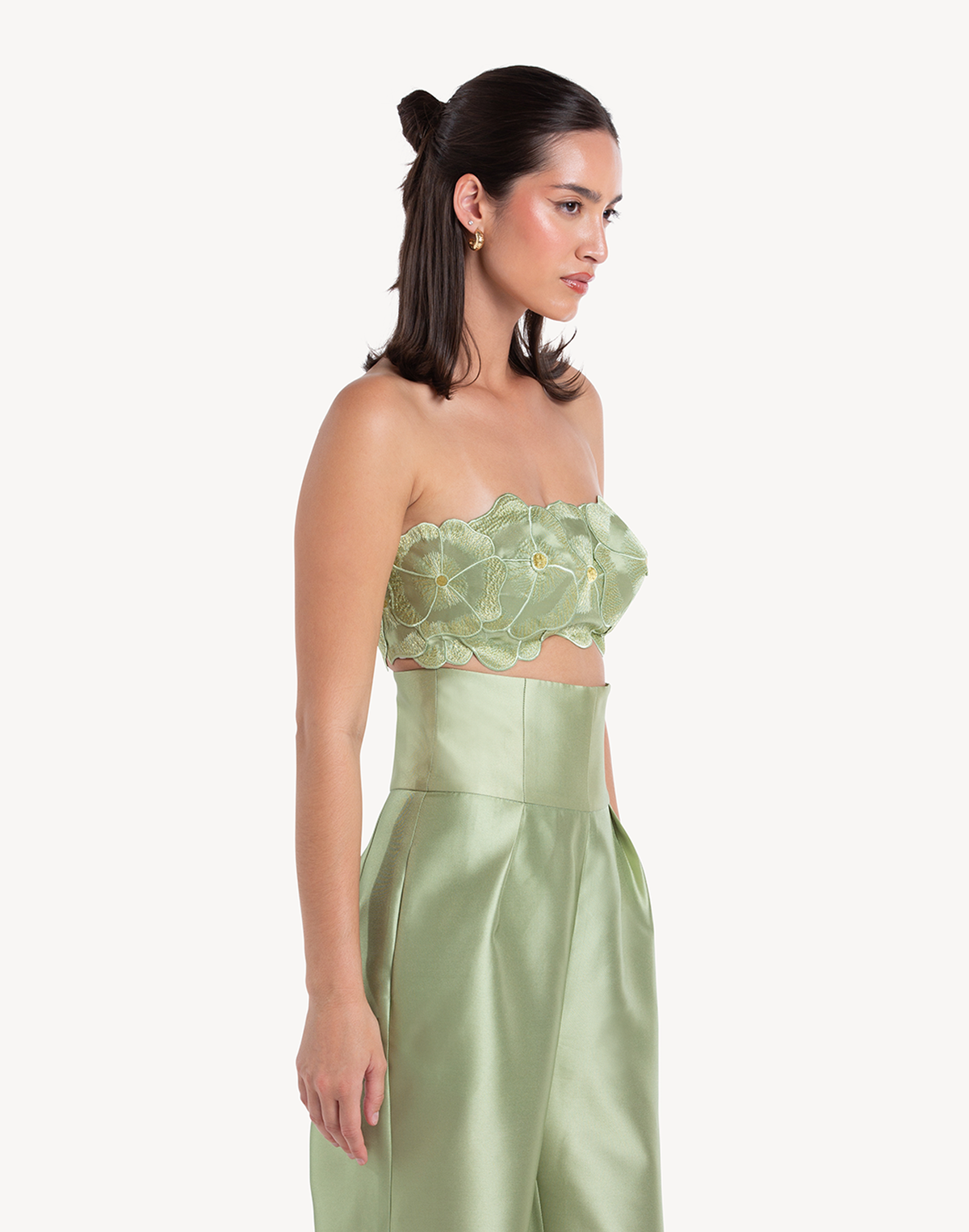 Mikado Floral Applique Corset Top