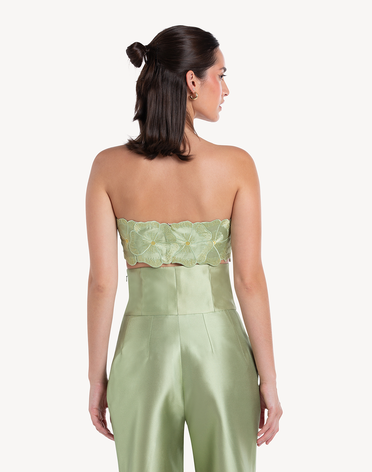 Mikado Floral Applique Corset Top