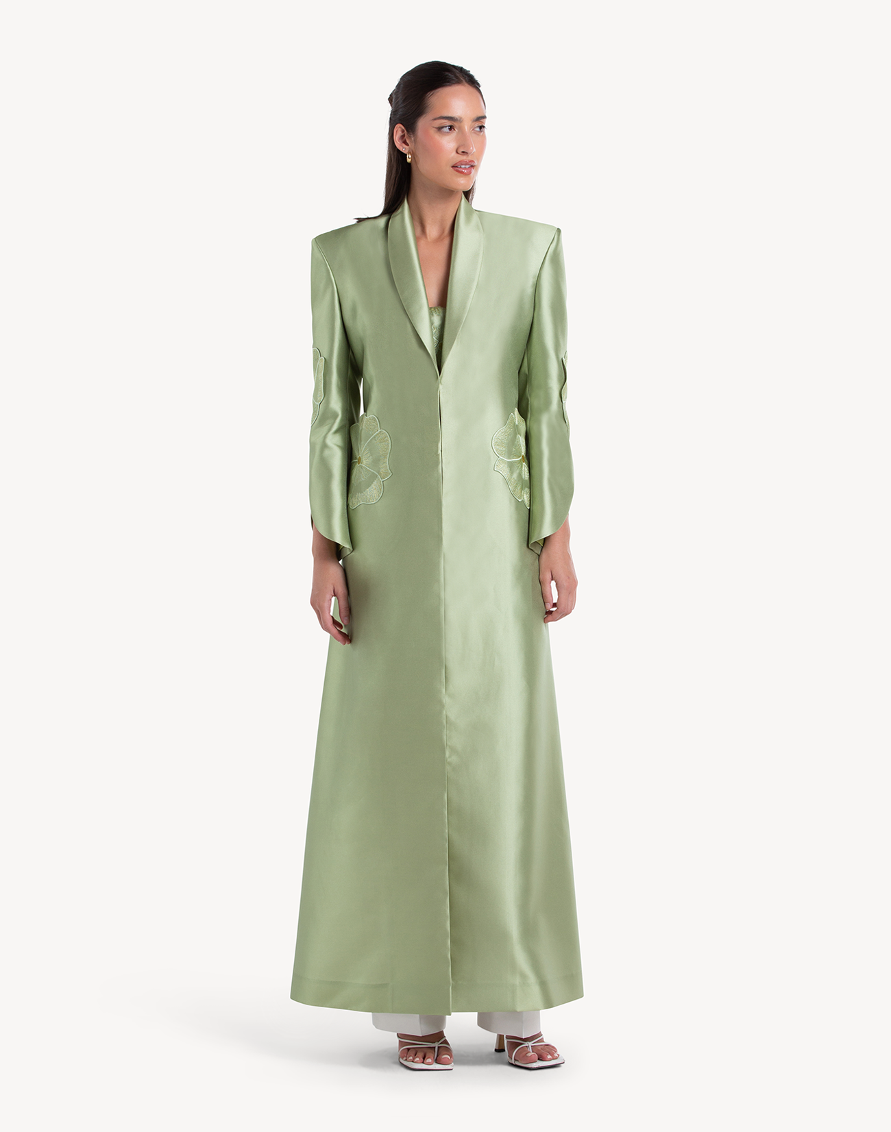 Regal Floral Applique Coat