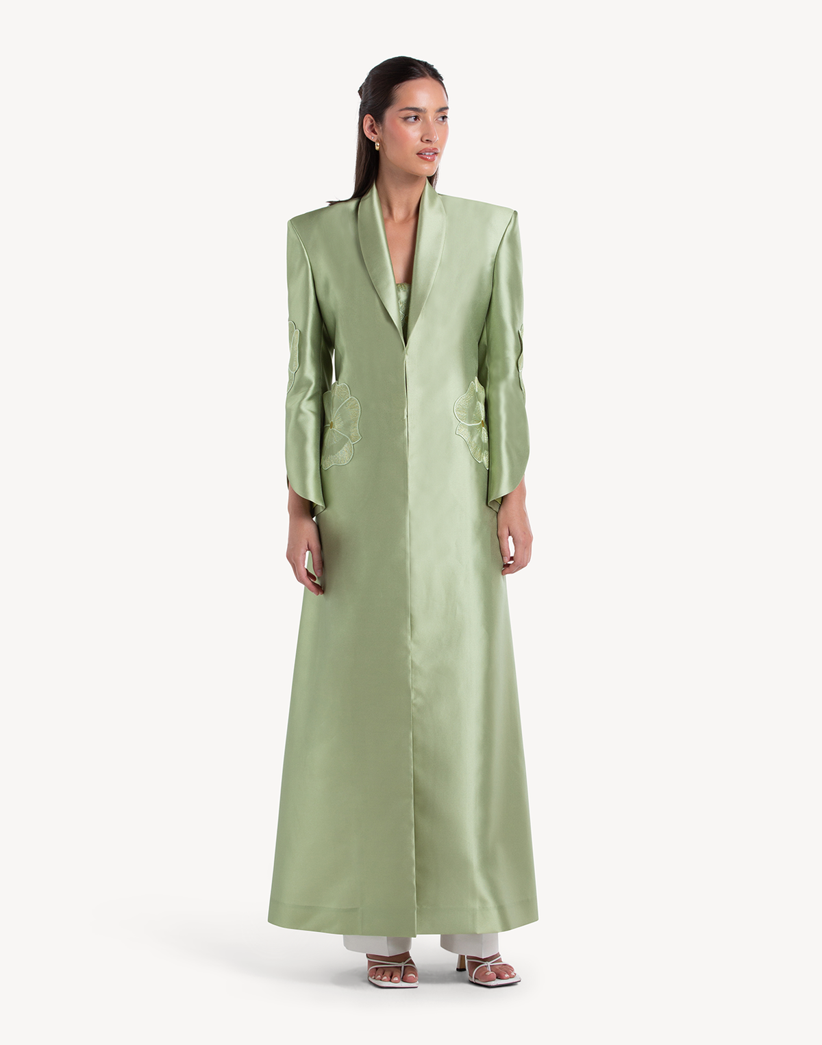 Regal Floral Applique Coat